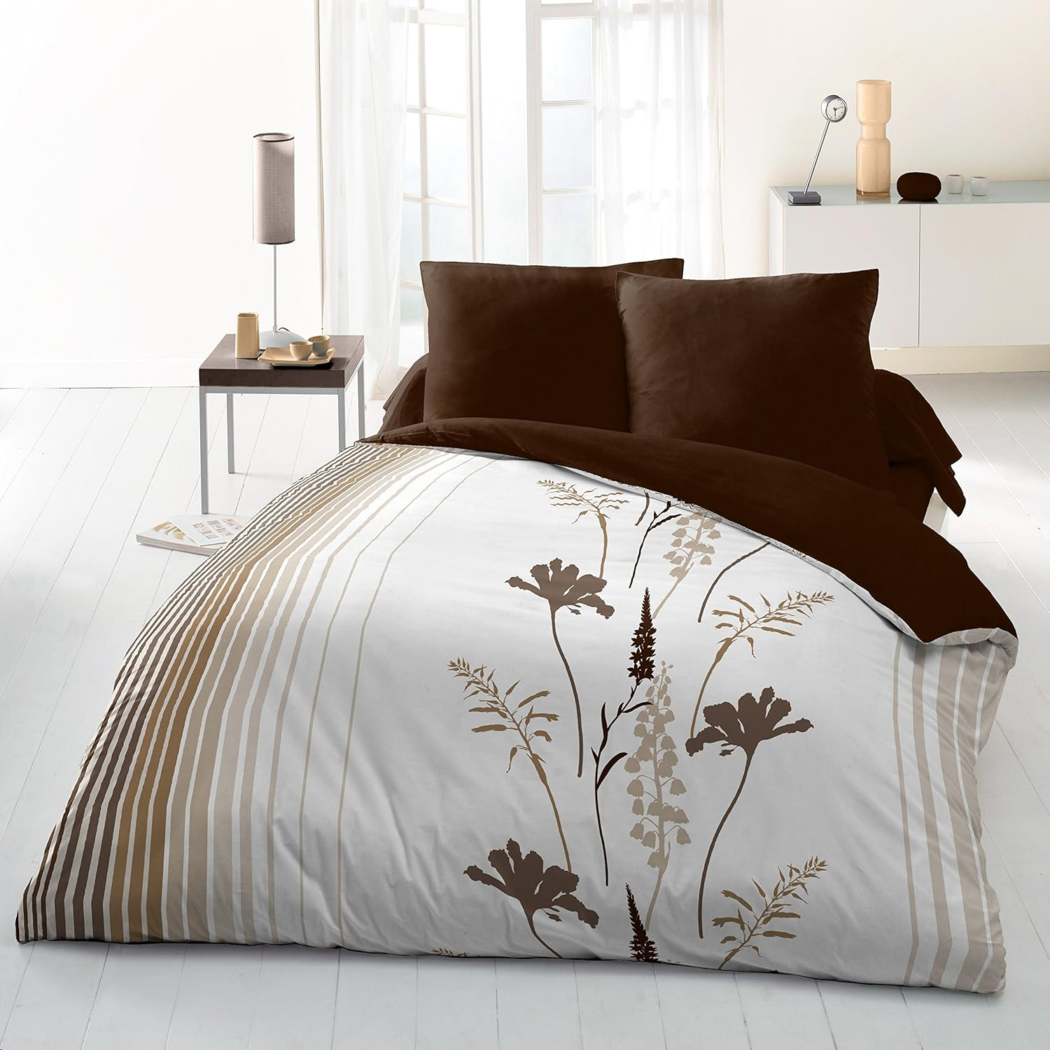 Home Passion 60641 Mae Duvet Microfibre 220 X 240 Cm Multi-Coloured Linen, Pack of 3