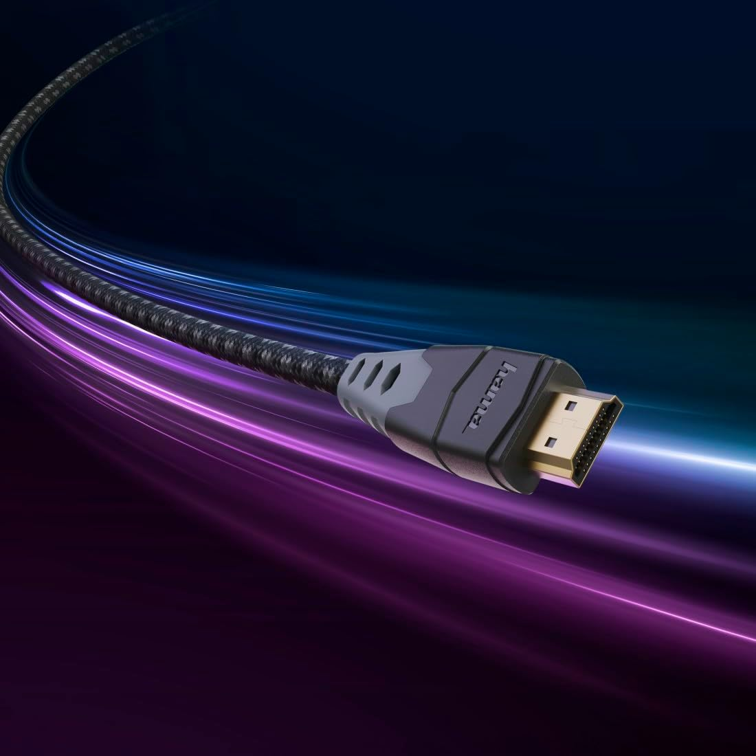 Hama German High Speed HDMI&trade; Cable, Plug-Plug, 8K, Ethernet, Fabric, Gold-Plated, 1.5 M