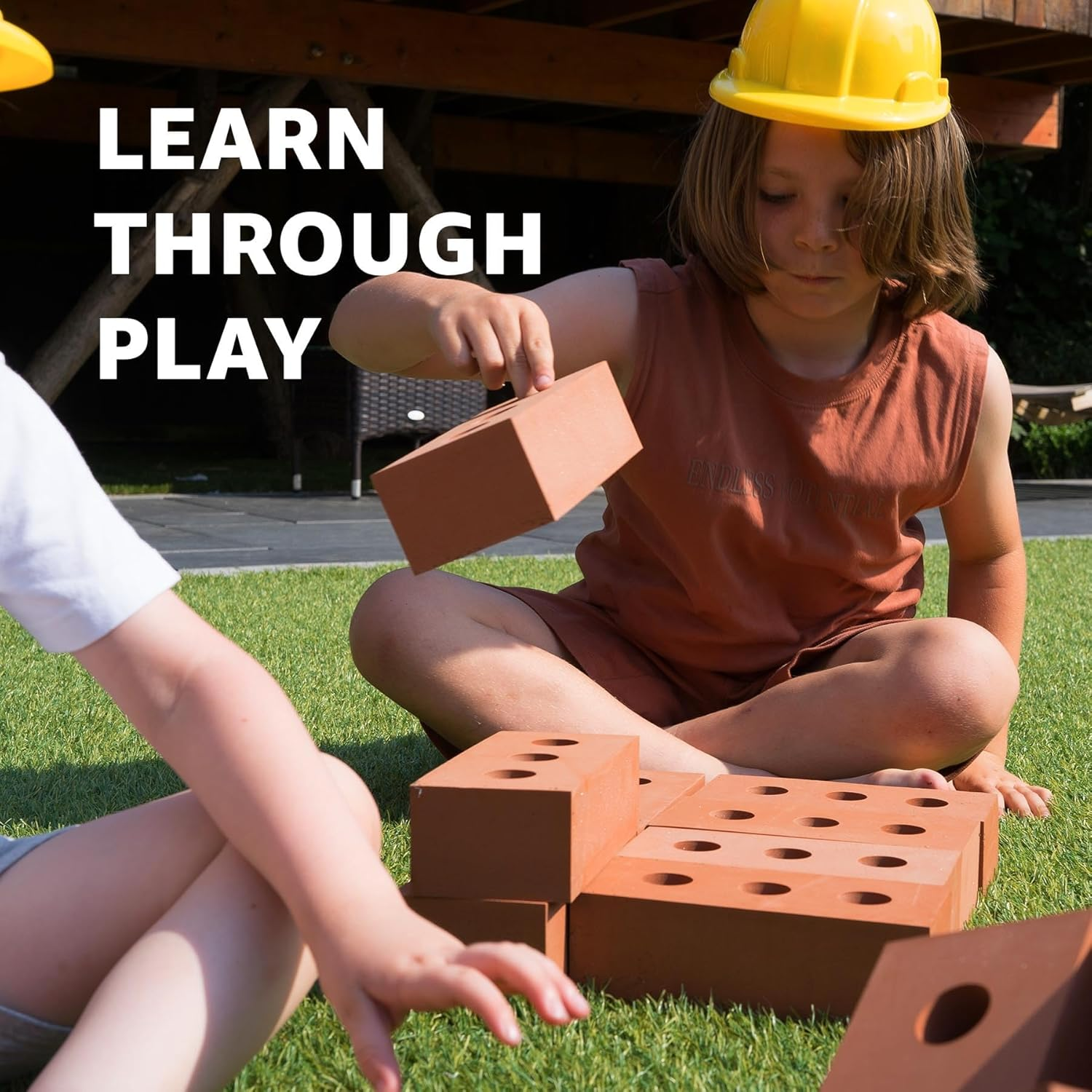 Bluecaps 30-Piece Foam Builder'S Brick Set for Kids - Build Imagination, Skills & Strength through Indoor/Outdoor Play image number 2