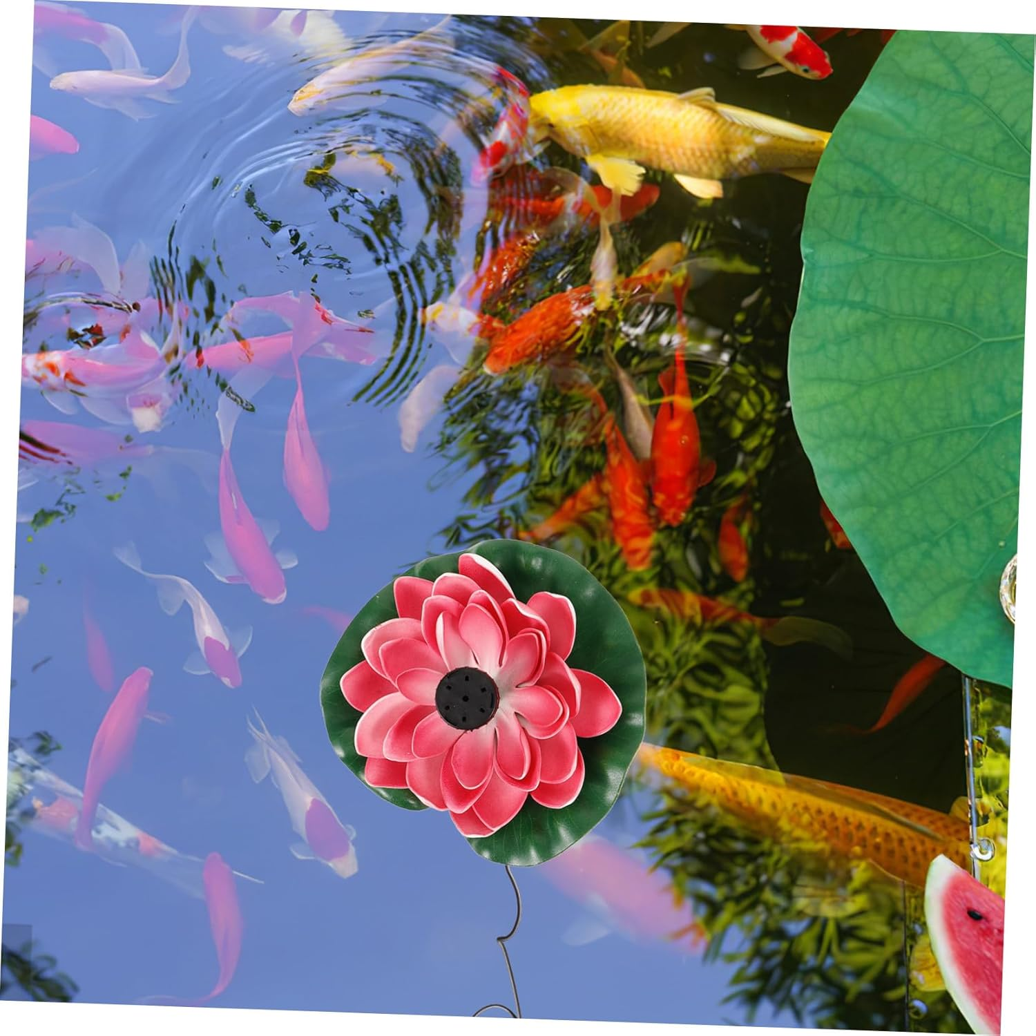 Solar-Powered Lotus Design Garden Fountain Outdoor Floating Water Feature Energy-Saving Landscaping Decor for Parks Fishponds and Backyard Water Scenery image number 3