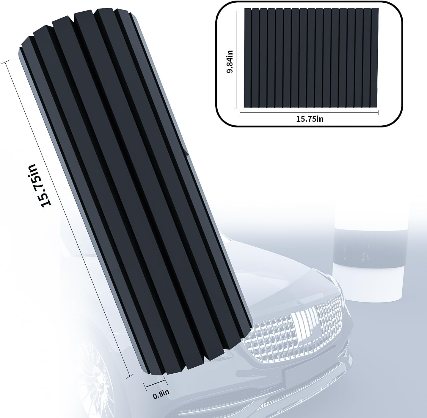 Garage Smith GWP08 Garage Wall Protector Foam Wall Column Corner Guard for Parking Garages - Wall Edge Protector - Wall Corner Edge and Bumpers Guards (2-Pack(Black))