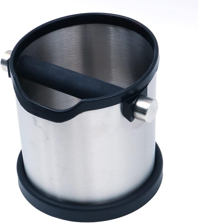 ZONADA 304 Stainless Steel Coffee Knock Box,Rubber Knocking Tube,Non-Slip Grounds for Home or Coffee Shop Coffee Machine Accessories image number 6