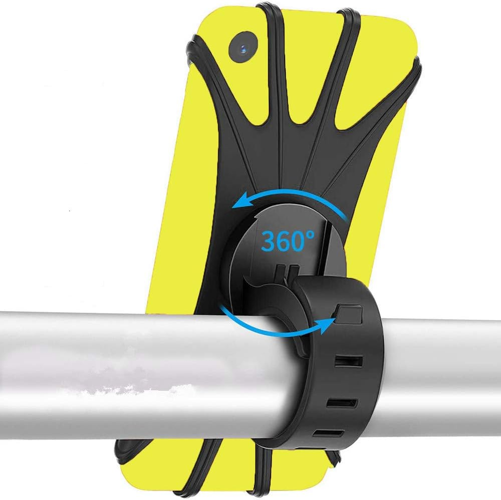 Bike Phone Mount, Silicone Bicycle Phone Holder, 360&deg; Adjustable, Face & Touch ID, Universal Motorcycle Phone Mount for All Phones image number 4