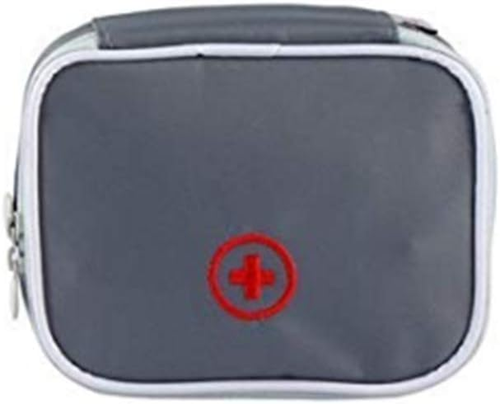 Portable First Aid Bag Medication Storage Bag, 1Pc Empty Travel Medicine Bag, Mini Travel Medicine Pouch,Small Medical Organizer Storage Pouch for Office Travel, Grey image number 2