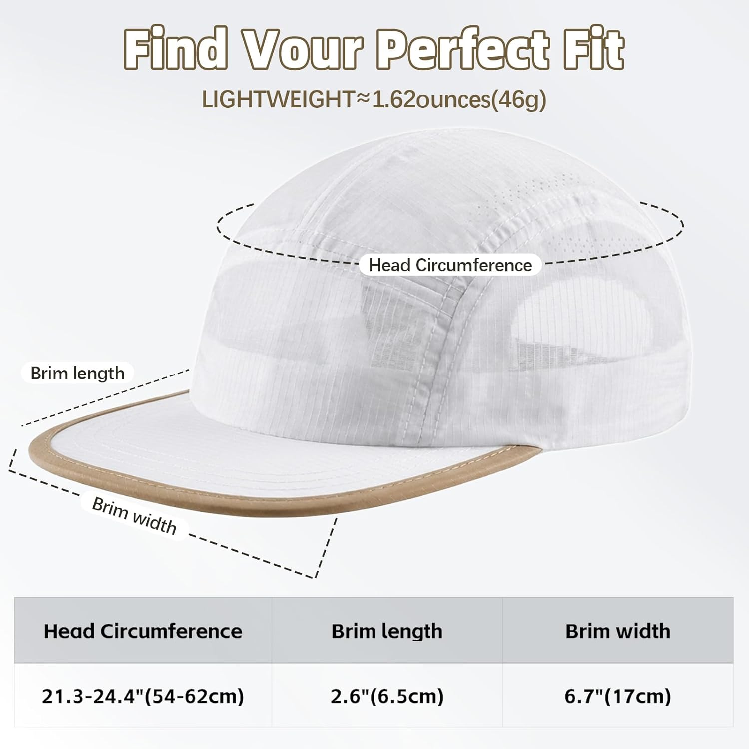 Supcomsta Running Hat for Men Women, Lightweight Quick Dry Running Cap Adjustable Breathable UPF50+ Sport Hat for Outdoor Running image number 2