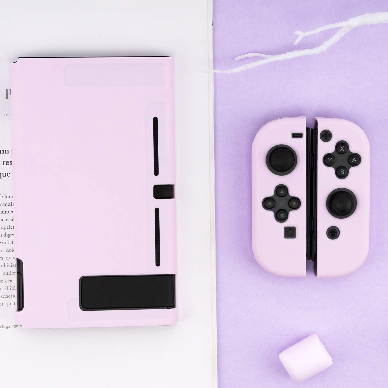 Geekshare Protective Case Slim Cover Case for Switch and Game Console - Shock-Absorption and Anti-Scratch (Lilac Purple)