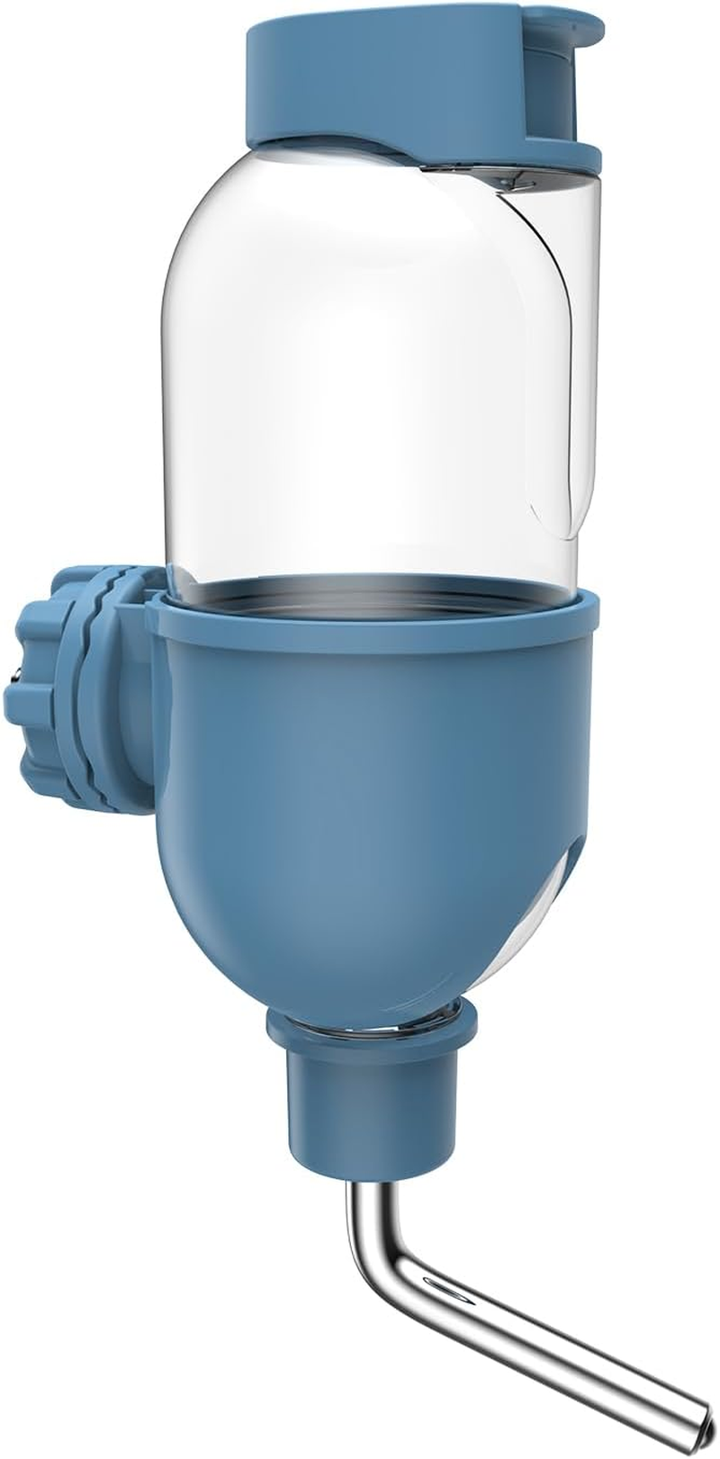 TOKAYIFE Pet Water Bottle for Cage Crate 17Oz Water Dispenser for Small Animal Rabbit Guinea Pig Chinchilla Ferret Squirrel Hedgehog (Gray)