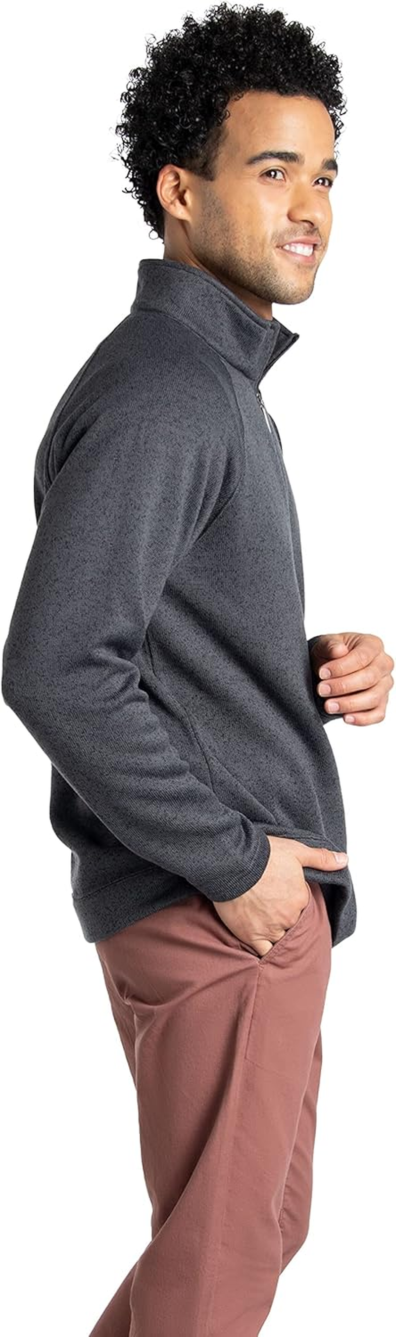 Fruit of the Loom Men'S Sweater Fleece Quarter Zip Pullover (Sizes S-XXL) image number 1