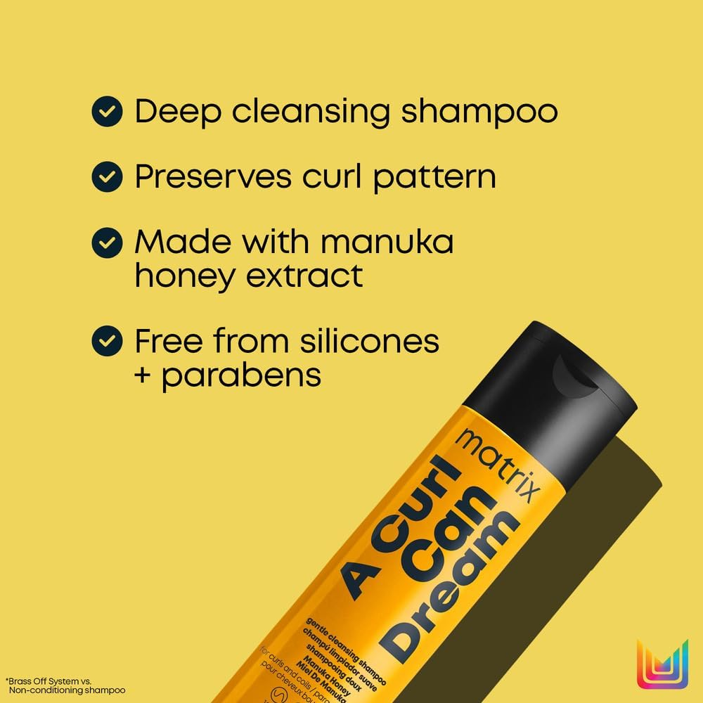 Matrix Deep Cleansing Hair Shampoo, for Defined Curls and Waves, with Manuka Honey Extract, Total Results a Curl Can Dream Shampoo, 1 X 300 Ml image number 4