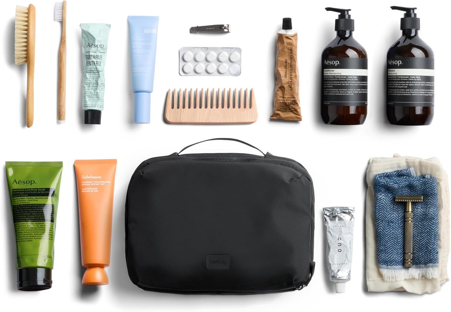 Bellroy Hanging Toiletry Kit plus (8 Liter Travel Hanging Toiletry Bag) - Black - Black image number 6