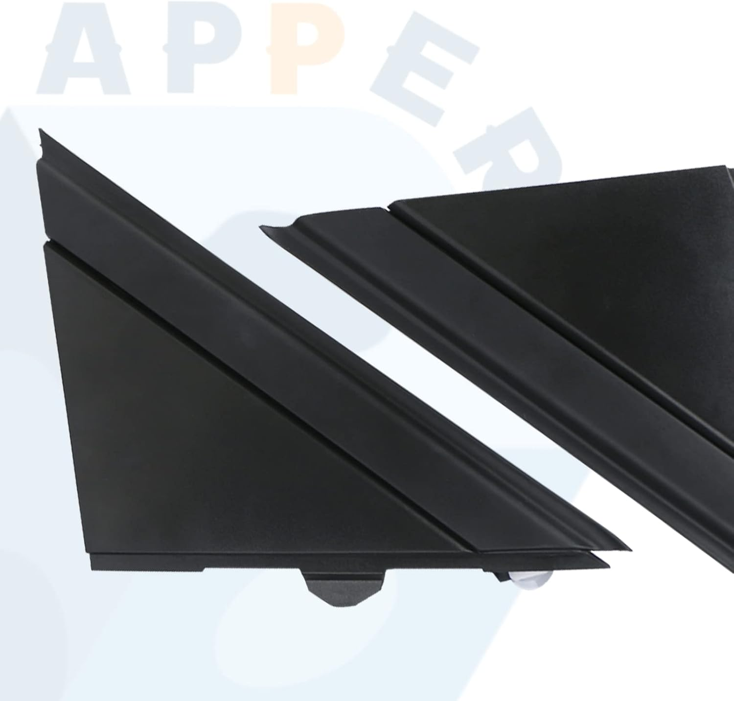 Apperfit Fiat 500 Door Mirror Flag Cover Molding (Matte Black) Left Driver & Right Passenger Side Compatible with 2012-2019 Fiat 500 Replaces 1SJ85KX7AA 1SD00KX7AA image number 4