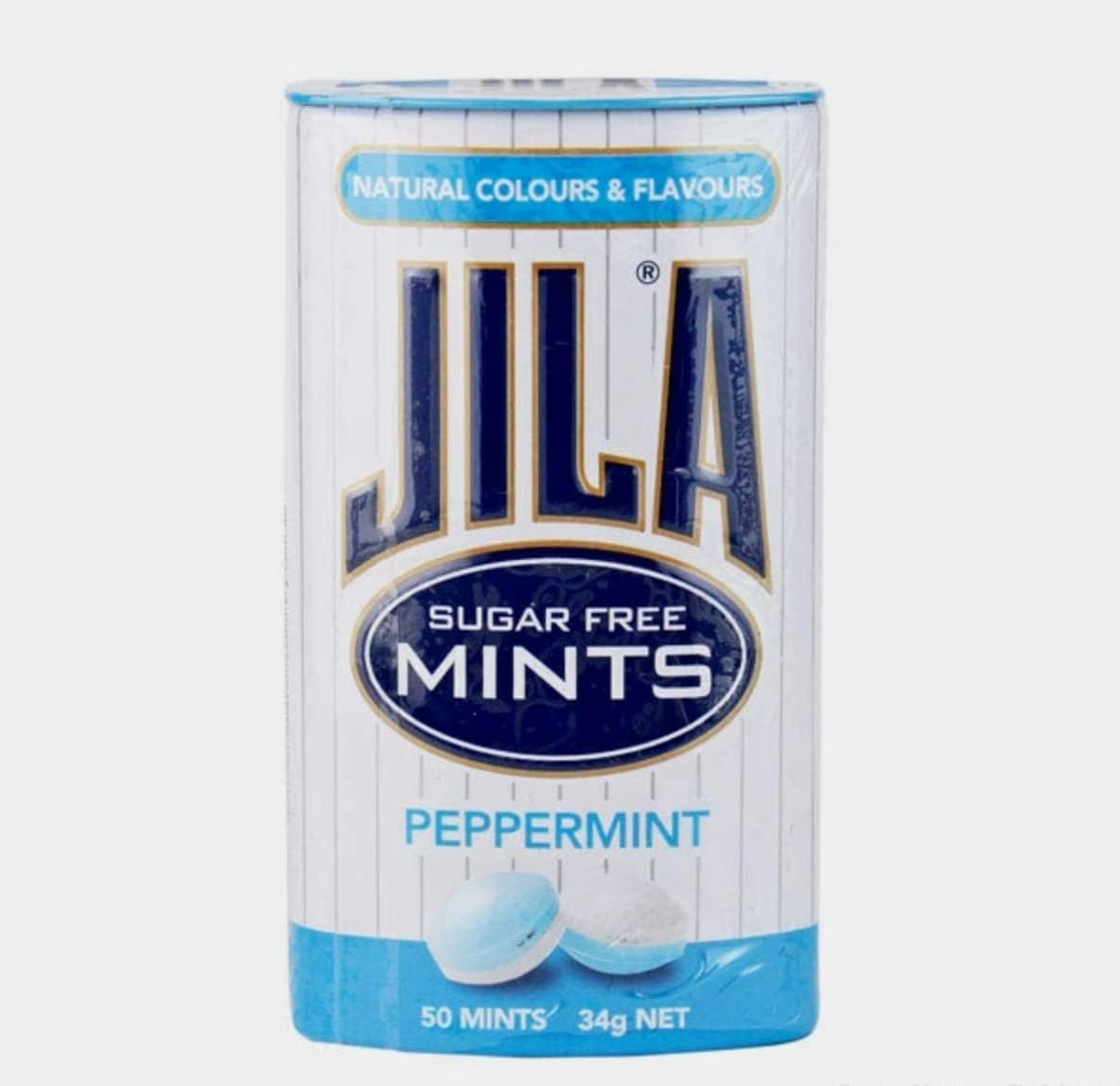 Jila Naturally Sugar Free Peppermint Mints, 12 X 34 Grams image number 1