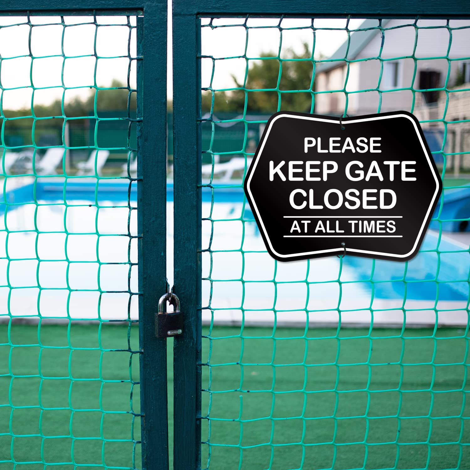 Signseries Beware of Dog Sign &ndash; Premium Dog Sign for the Backyard &ndash; Beware of Dog Dibond Aluminum Sign &ndash; Weather Resistant Design &ndash; Outdoor Vintage Metal Signs with Mounting Options - 5.5 X 7.25-Inch (Please Keep Gate Closed at All Times) image number 2