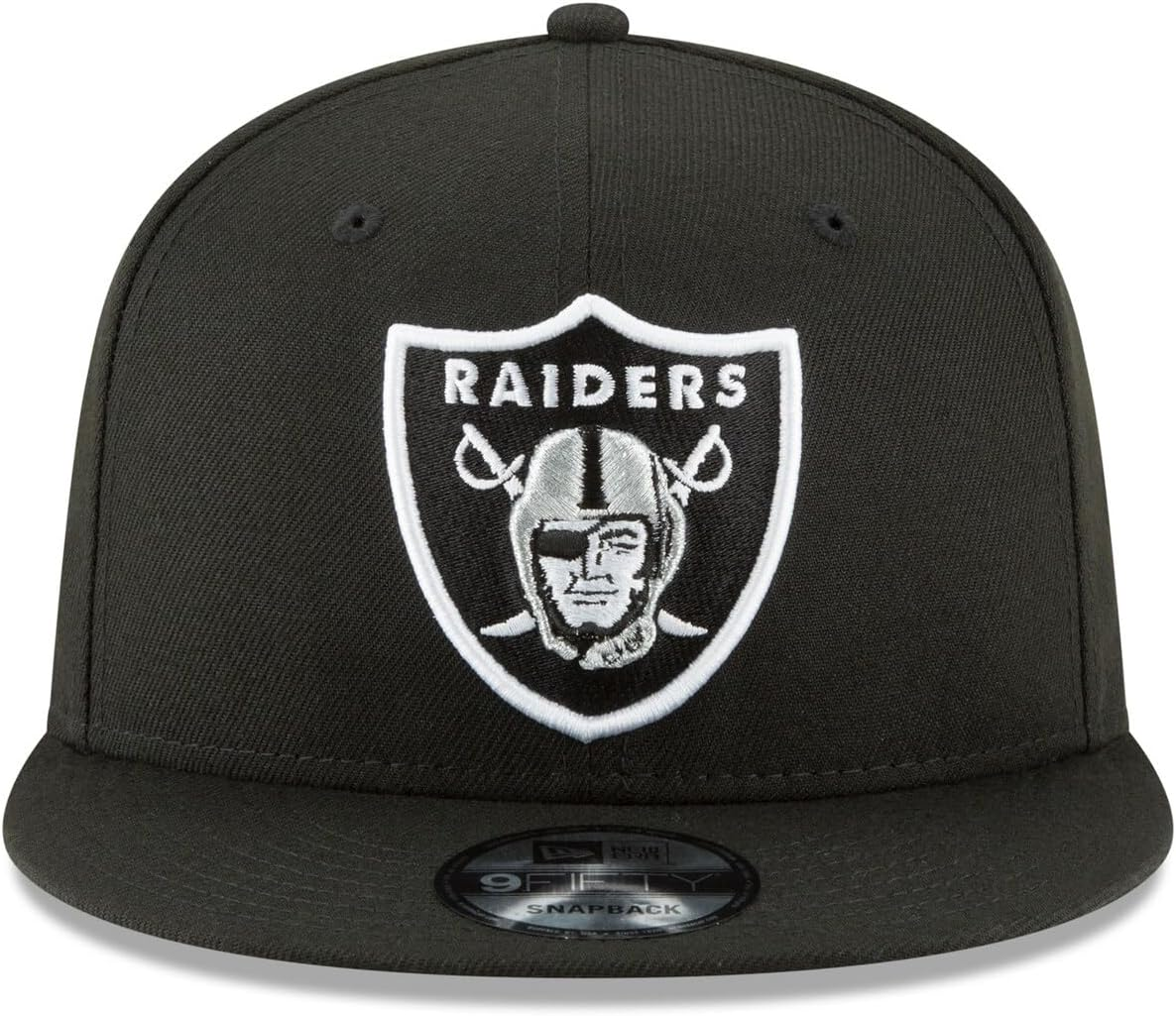 New Era NFL 9FIFTY Black/White Adjustable Snapback Hat Cap One Size Fits All image number 2