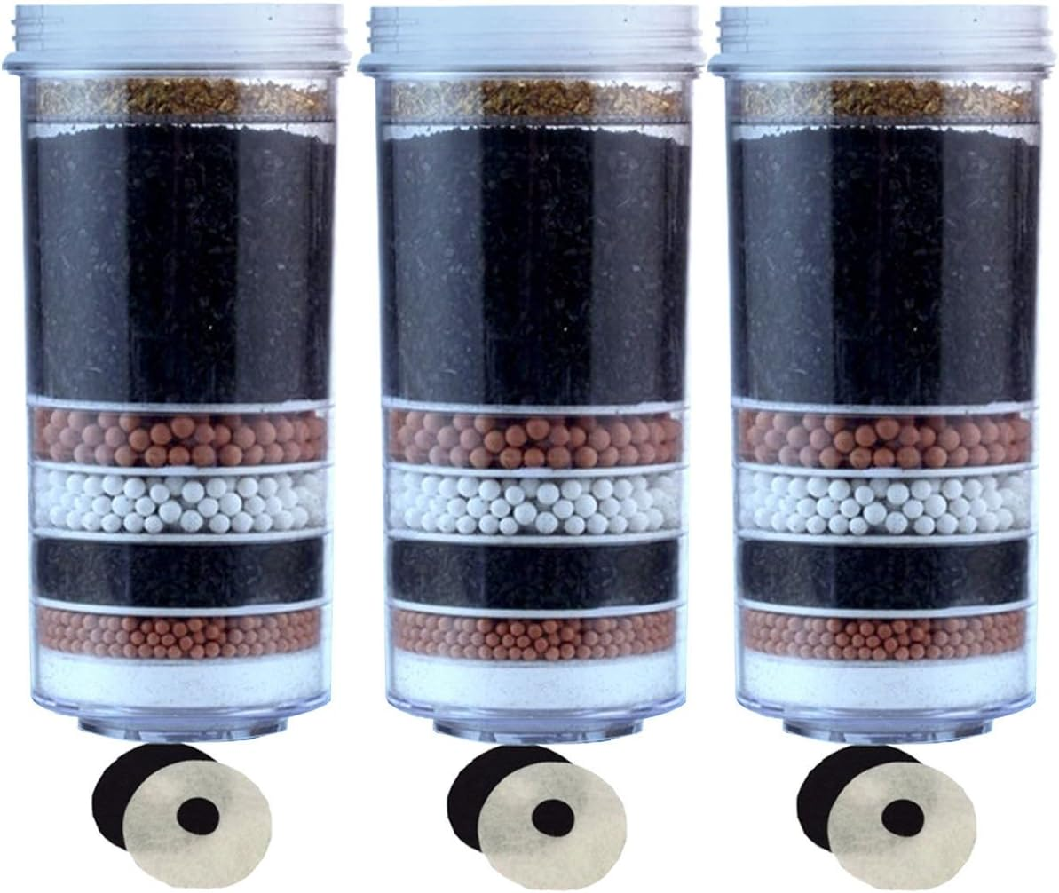 Aimex 8-Stage Water Filter with Activated Charcoal and KDF for a Balanced Water Ph, Chlorine Reduction, and Heavy Metal Reduction - 3 Pieces image number 4