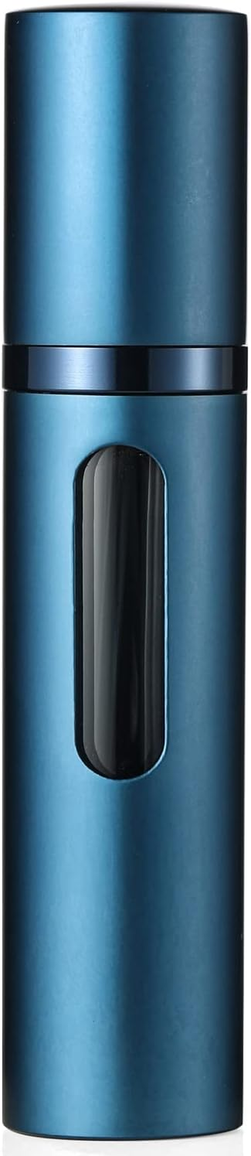 Travelofo Perfume Atomiser, Refillable, Empty Travel Perfume Atomiser, Mini Portable Spray Bottle with Window for on the Go, 8 Ml (Black & Grey)