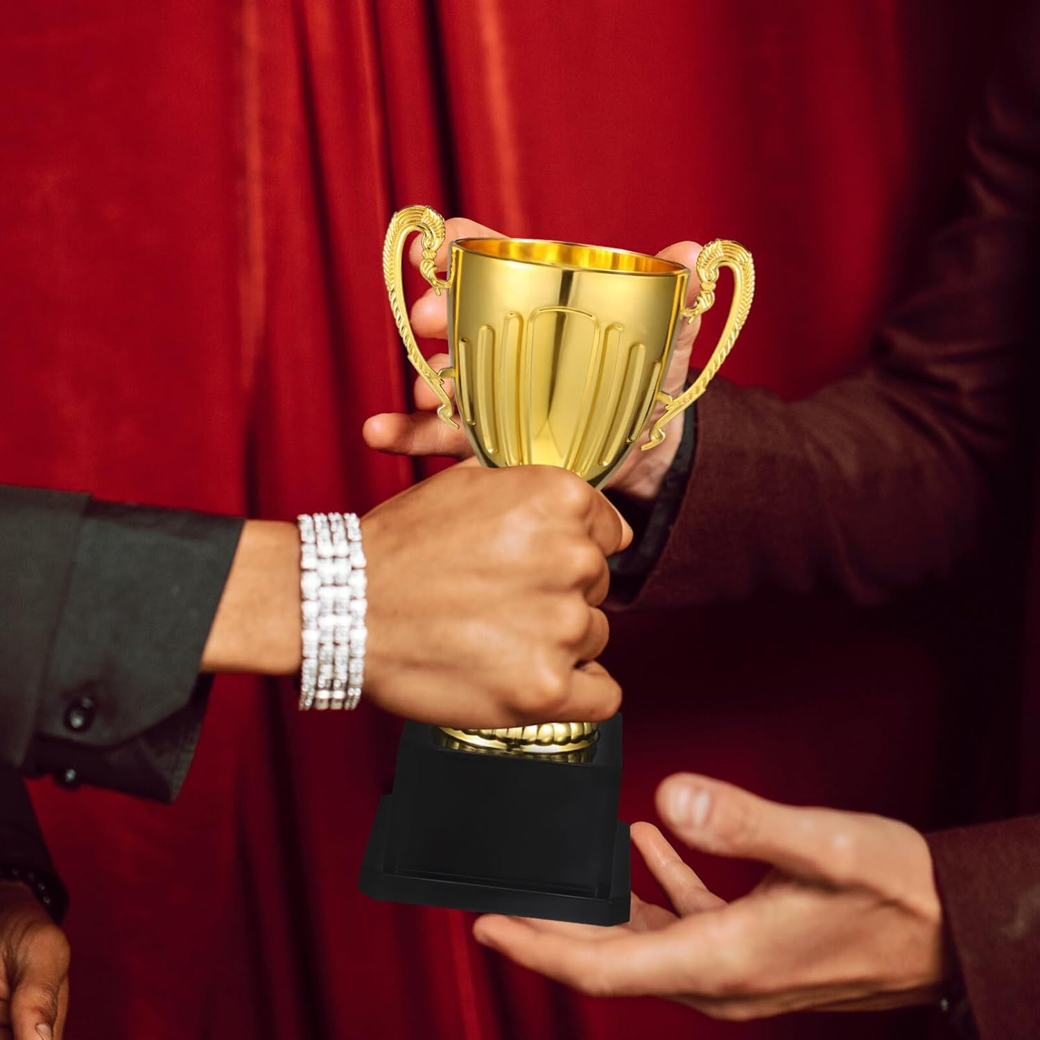 VICASKY Plastic Trophies Participation Competitions - Tournaments Birthday Competitions Spelling Mini Gold Award Trophy Cup, Plastic Trophies Golden Cup Participation for Party Favors image number 5