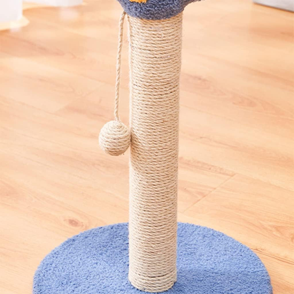 Play Indoor Cat Tree with Natural Sisal, Protect Your Furniture, Cat Scratching Post with Hanging Ball Toy for Cats Kittens Rest image number 2