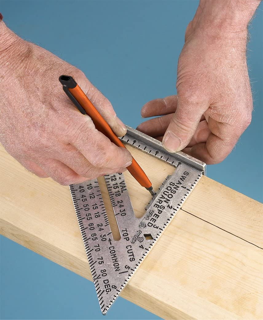 Swanson Tool S0101CB Speed Square Layout Tool with Blue Book and Combination Square Value Pack - 7-Inch (1-Pack), 7" Speed Square image number 7