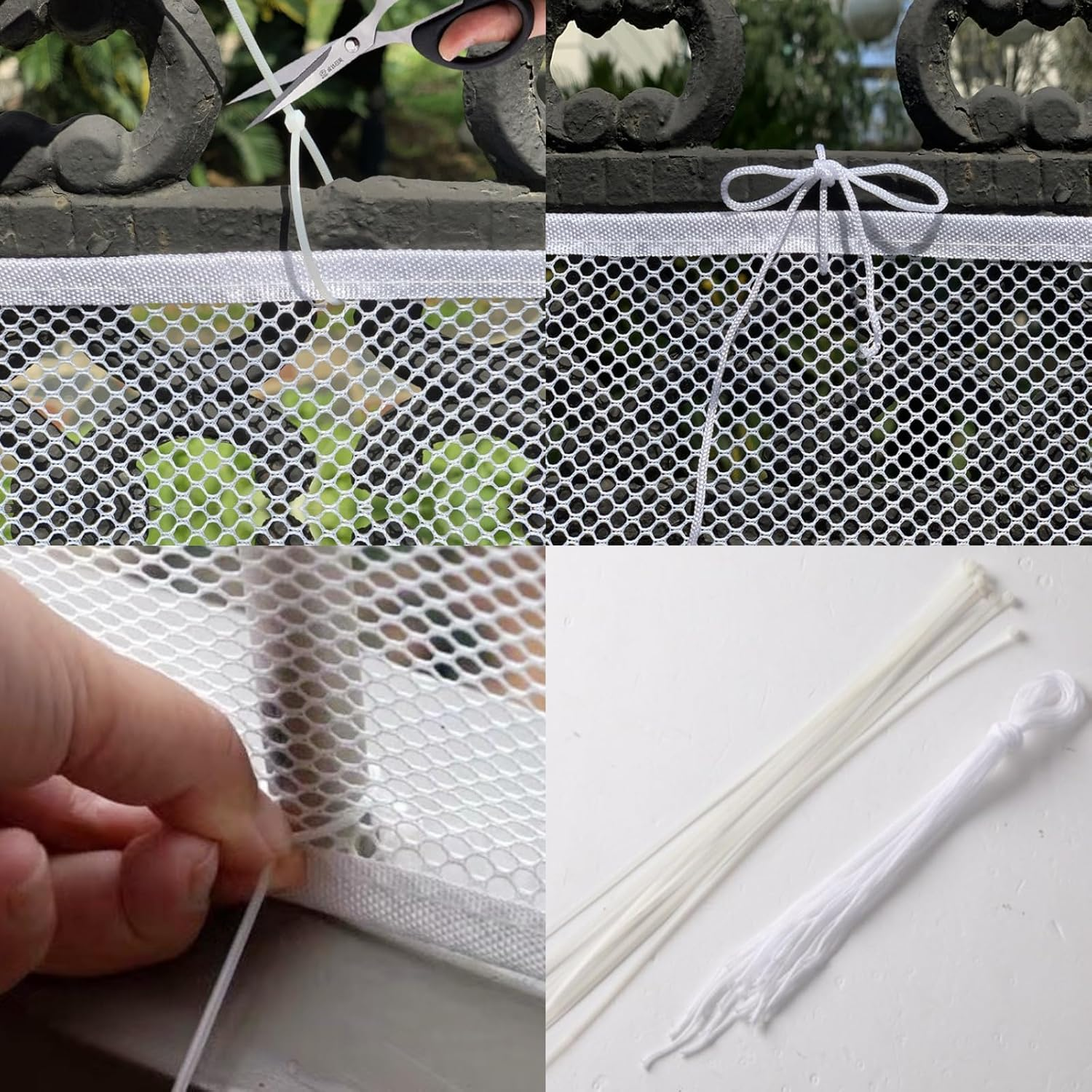 Baby Safety Net for Stairs and Balcony, Child Proof Mesh Guard with Easy Installation, White Protective Barrier for Indoor & Outdoor Use, 78Cm X 300Cm (2.6Ft X 9.8Ft) ﻿ image number 1
