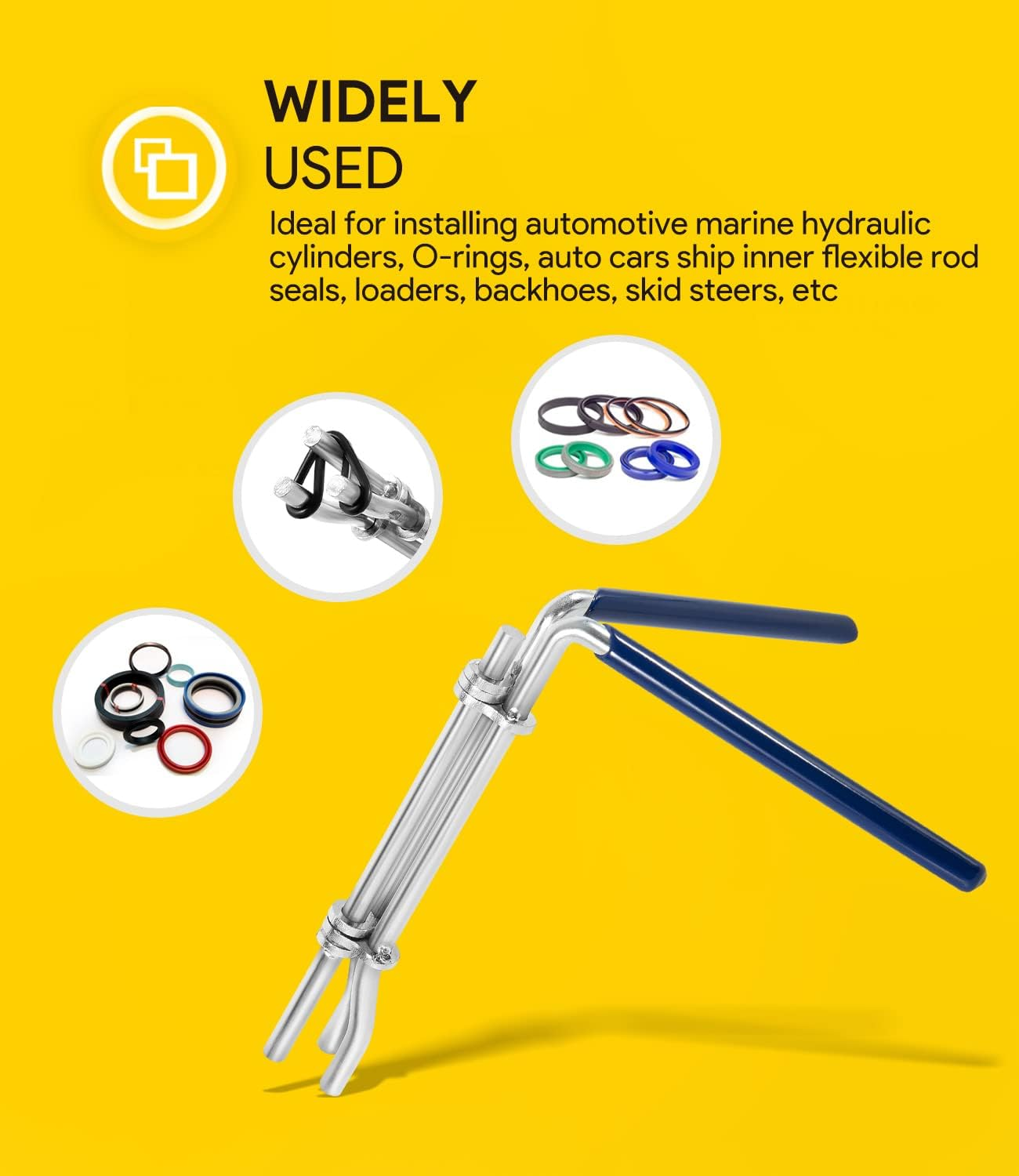 3 Pack Hydraulic Seal Installation Tools, Hydraulic Cylinder Piston Repair Seal Kit, U-Cup Rod Seal Installation Tool Kits Upgraded Seal Twistor Install Tool Set image number 2
