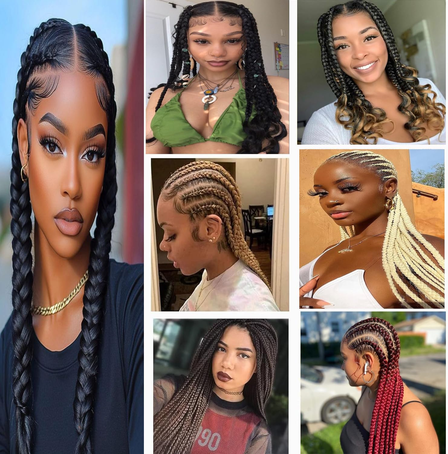Mscat 30 Inch 8 Packs Pre Stretched Braiding Hair Brown Pre Stretched Braiding Professional Synthetic Prestretched Crochet Braids Hair Extension Hot Water Setting Yaki Texture (30#) image number 2