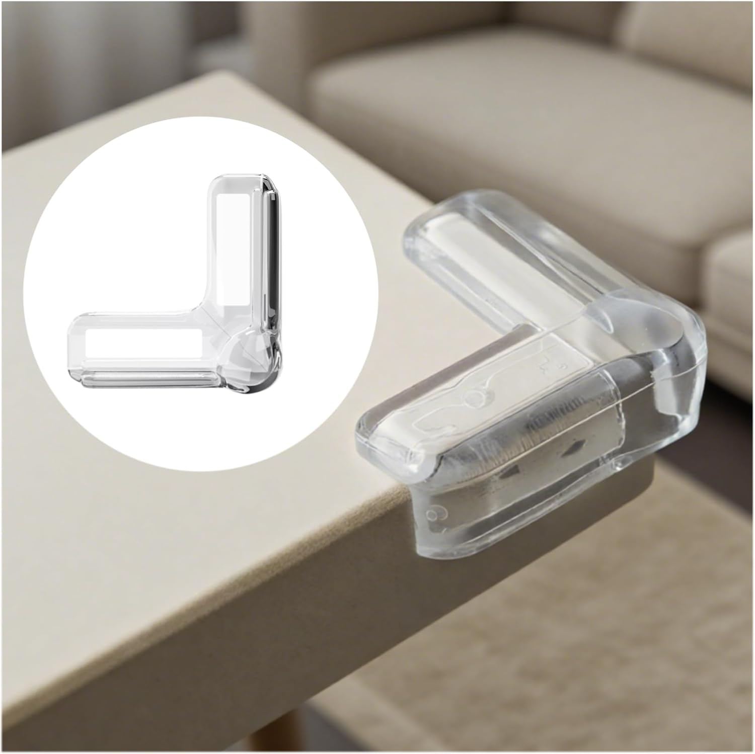 Fortuneglobe 10-Pack Clear Corner Guards &ndash; L-Shaped Air-Cushion Protectors with Acrylic Adhesive (40X40X17Mm) image number 1