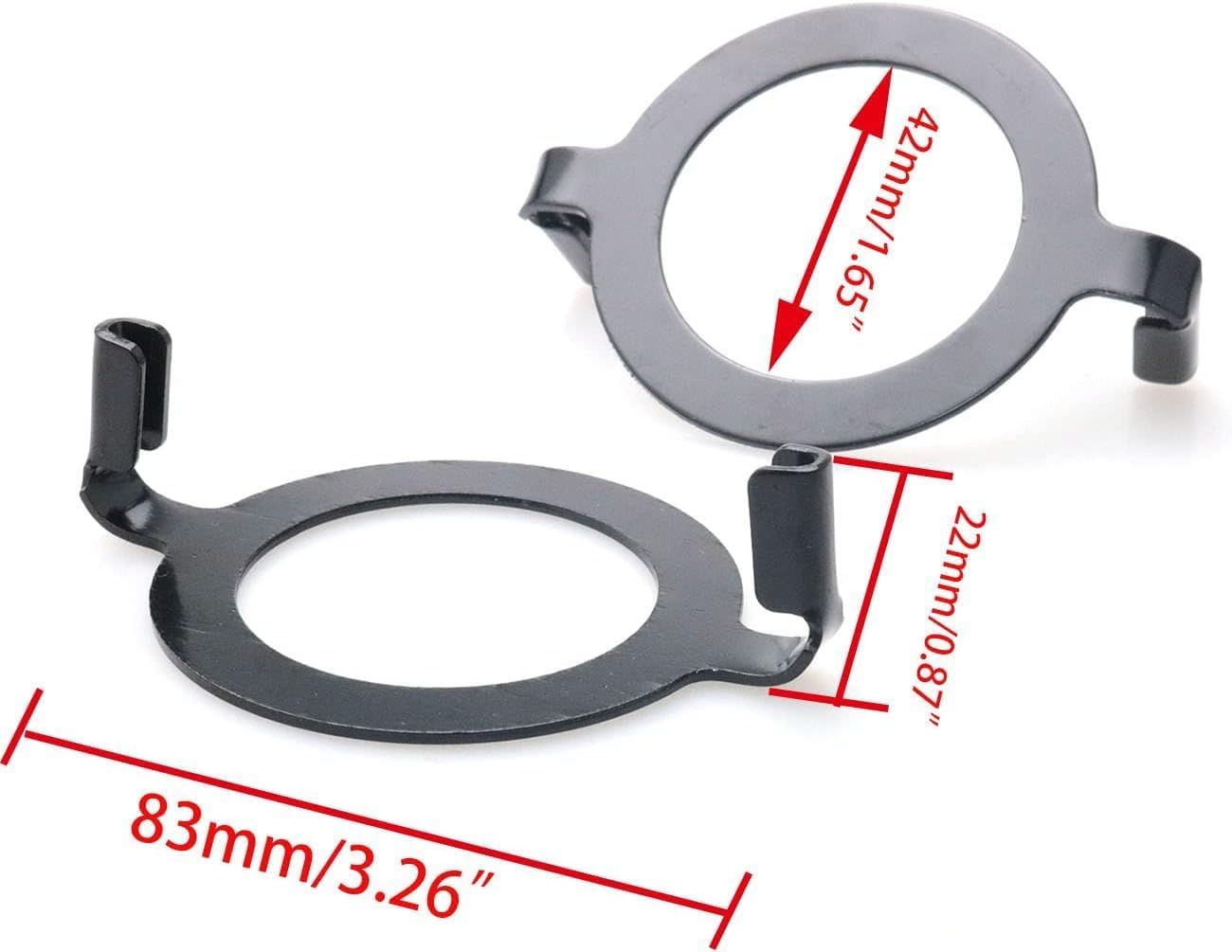 WADY 4PCS Black Metal Lamp Harp Holder Adapters (1.65") - Non-Slip E27 Threaded Base Compatible Lampshade Saddle Adapter, Harp Holder for Secure Shade Installation (Silver)