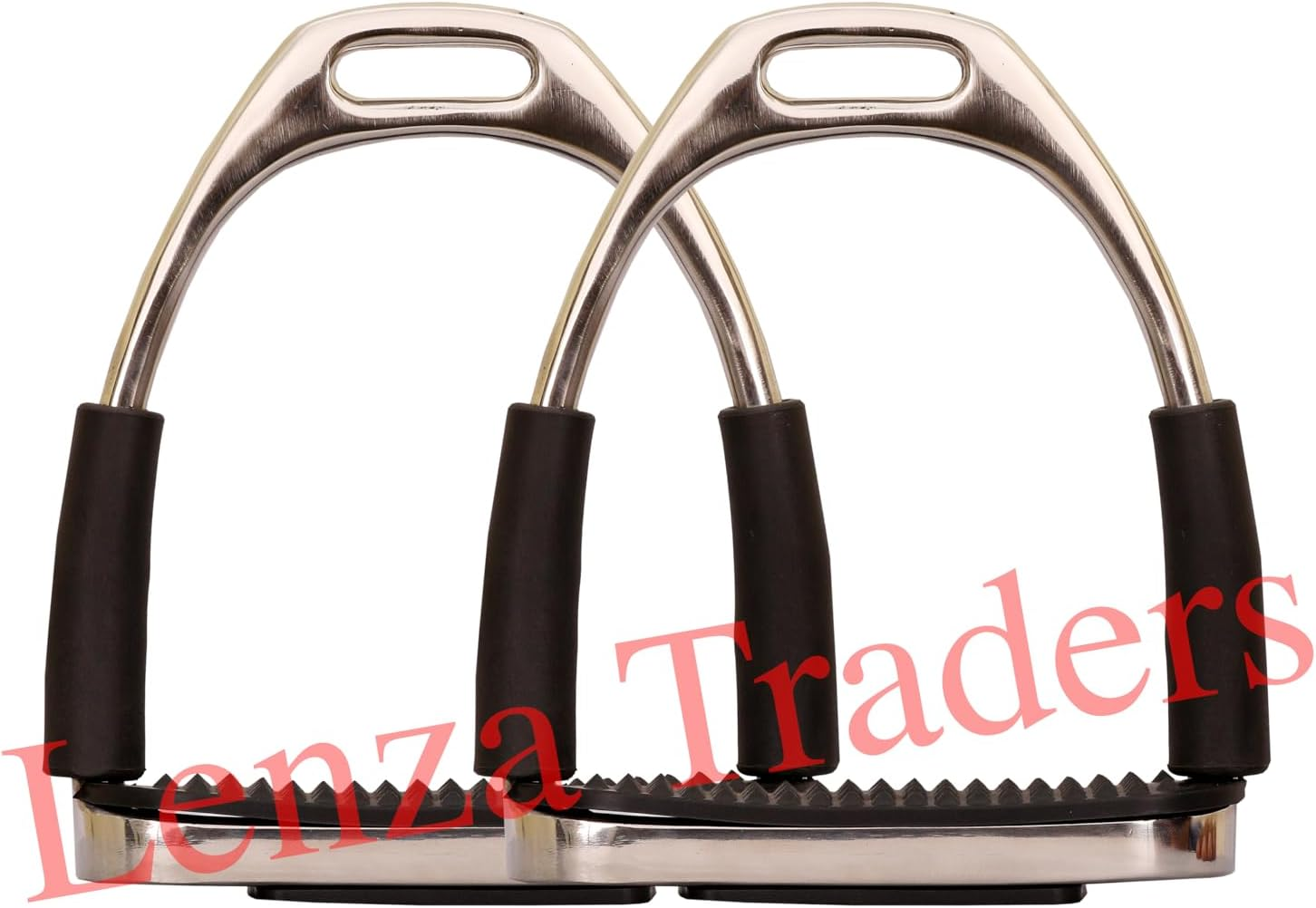 Flexible Silver Stirrups English Safety Polish Horse Riding Bendy Flexible Irons S Steel Equestrian for Adults and Kids