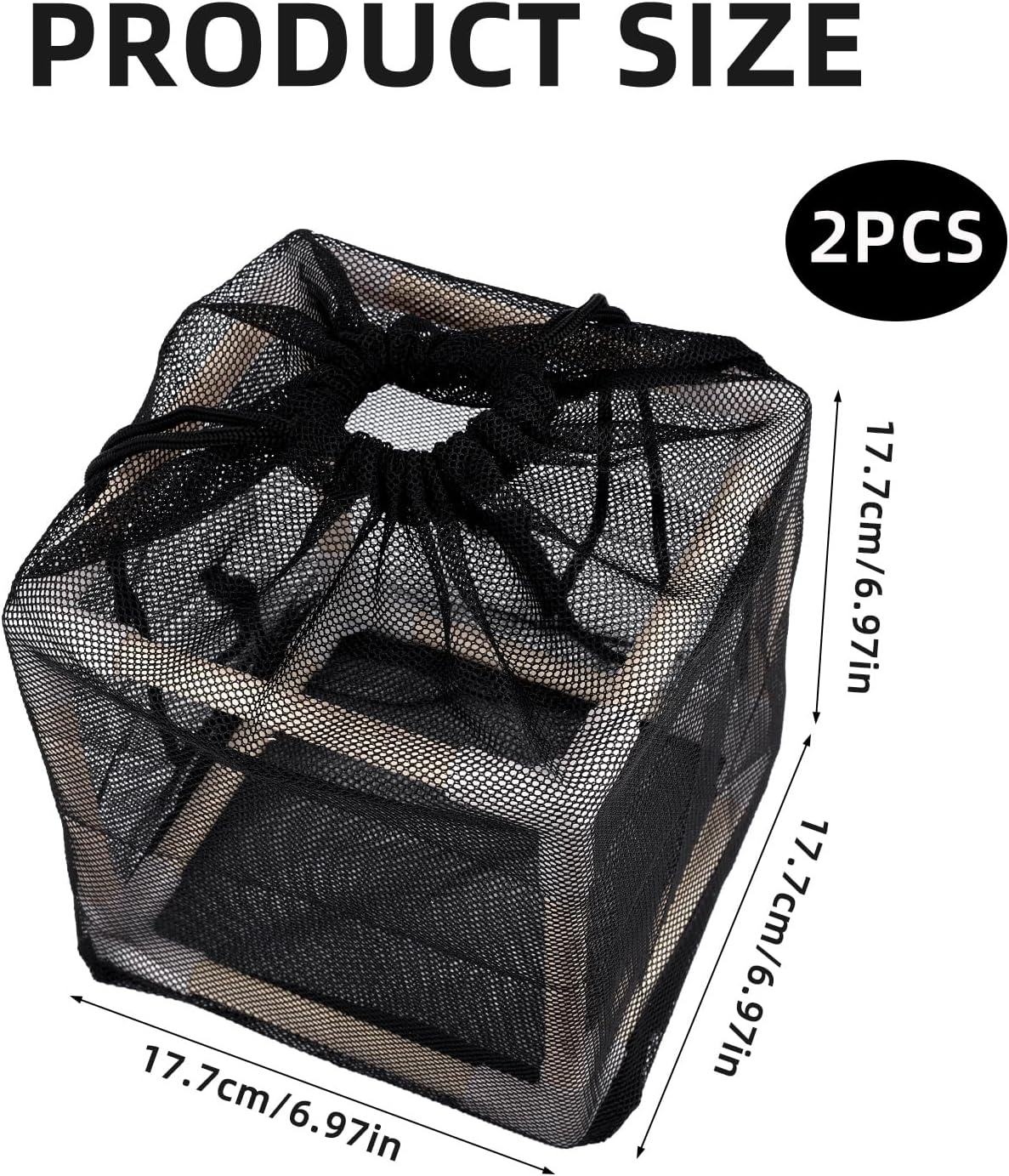 Pond Filtration Bags Set, 7In Nylon Pond Pump Filter Bag with Adapter Heads and Connecting Tubes for Waterfall Swimming Pool and Fountain image number 1