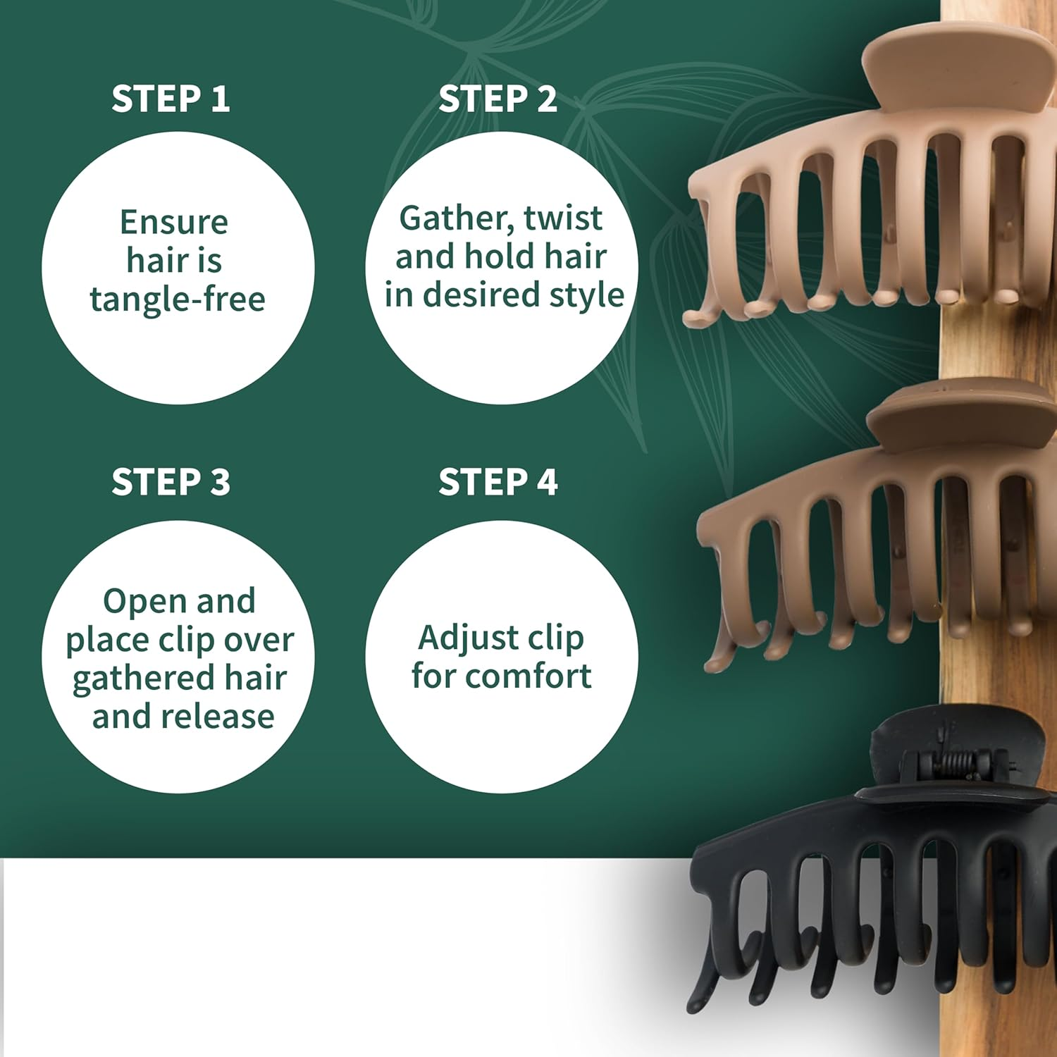 So Eco Essential Claw Clips - 3 Pack image number 3