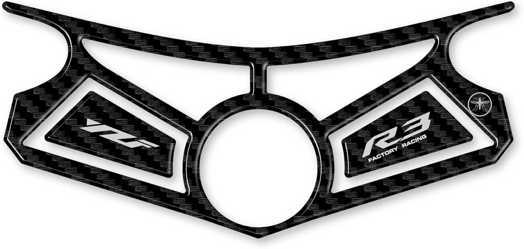 Labelbike - 3D Sticker Motorcycle Tank Cap Protection and Decoration in Resin Compatible with Yamaha YZF R3 2015-2018 - Carbon Look image number 5