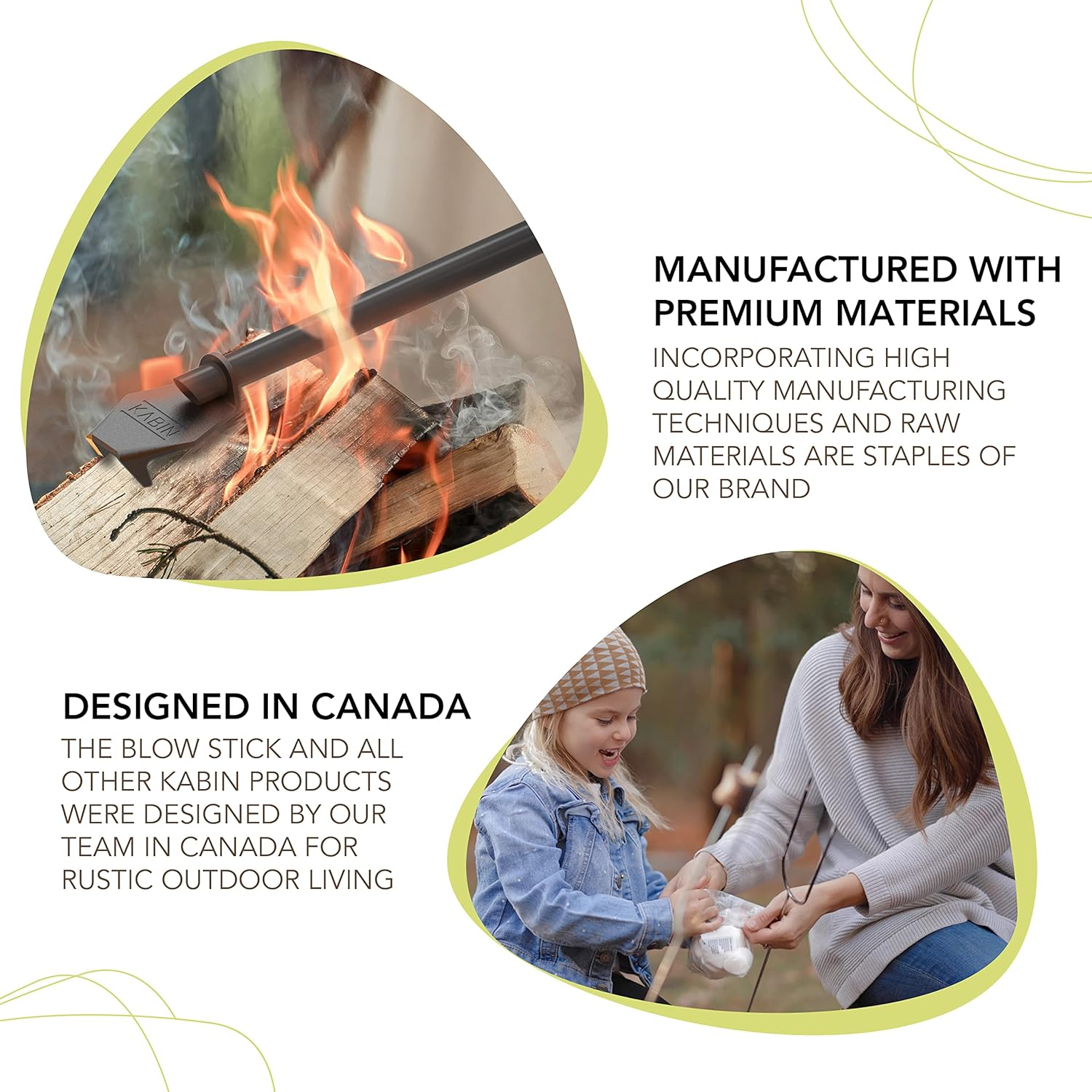 KABIN Blow Stick - Oxygenate Fire Safely & Easily - Multifunctional Fire Tool - Durable - Adjustable Length 33"-49". image number 1