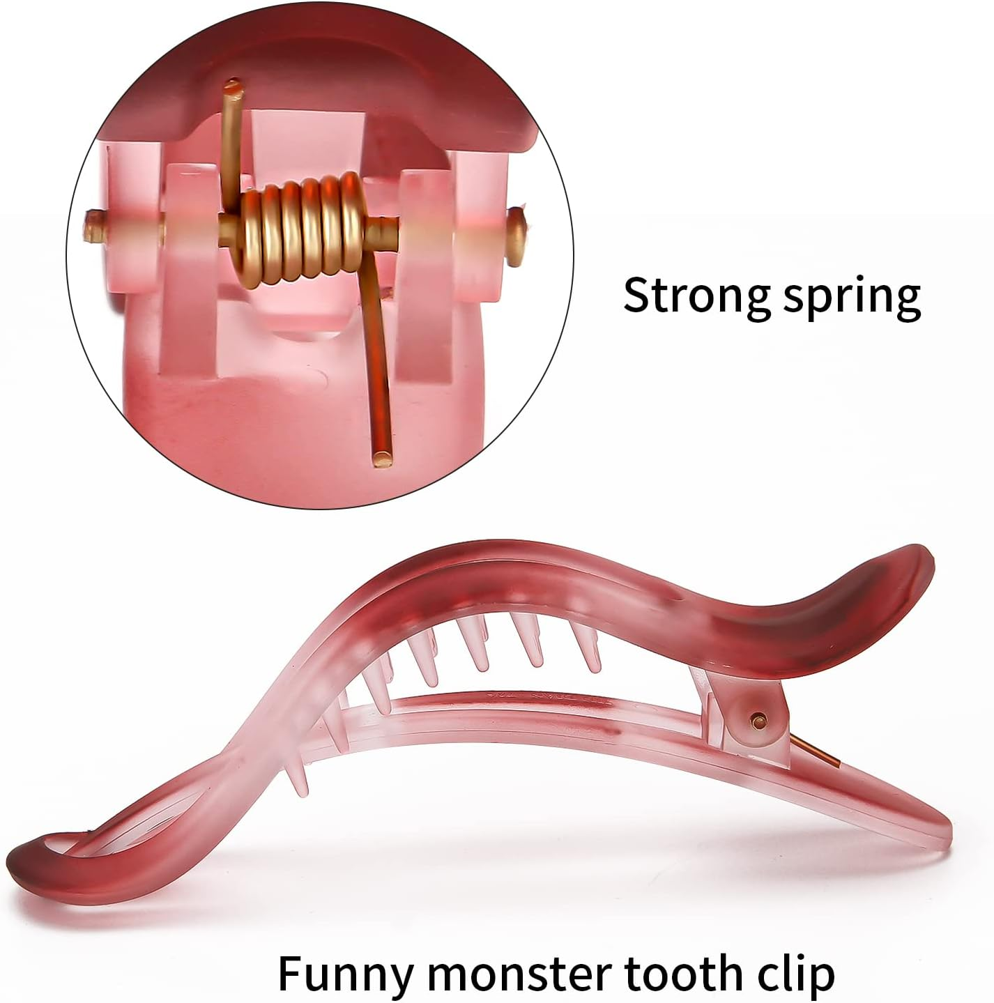 Pastel Alligator Hair Clips 8 PCS for Styling Sectioning, Monster Clips for Hair, Big Hair Clips for Styling Duckbill, Hair Styling Clips with Non-Slip Aligator Clips--Monsters image number 1