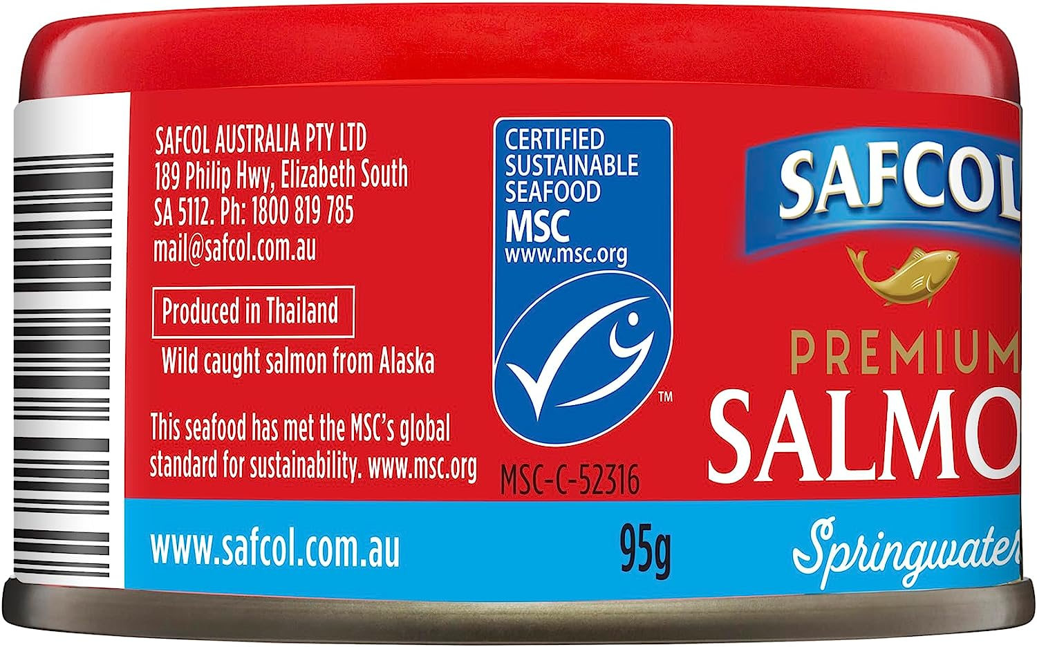 SAFCOL Premium Salmon in Springwater 95G Can X 12 image number 3