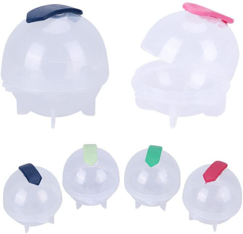 4Pcs Ice Cube Trays Large Ice Ball Maker Big Silicone Mold Sphere Whiskey round Mould DIY 5Cm, Easy-Release, No Leakage, for Whiskey, Cocktail, Juice, Party image number 1