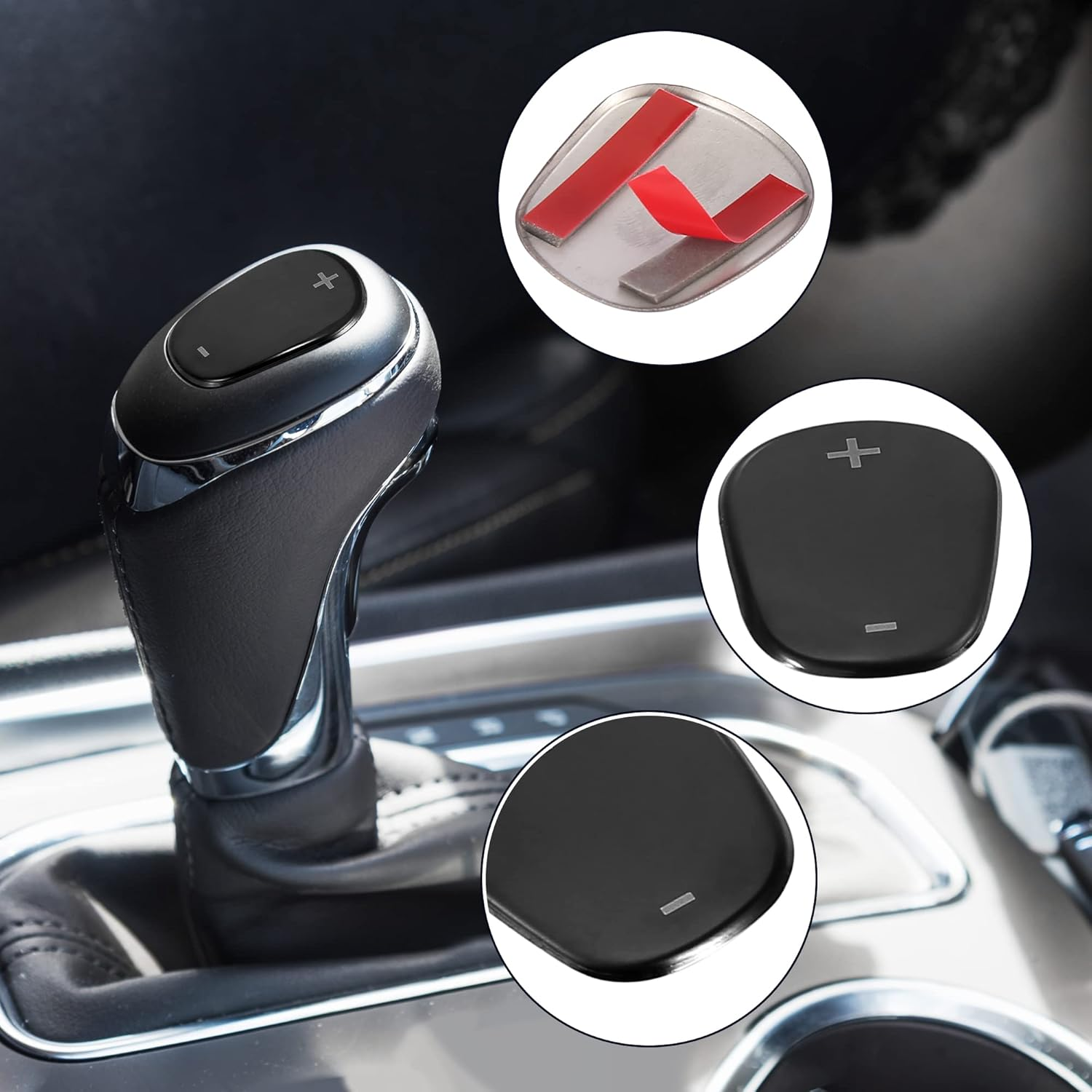 Auto Car Gear Shift Knob Cover Sticker Stainless Steel for Chevrolet Equinox 2018-2020 Black