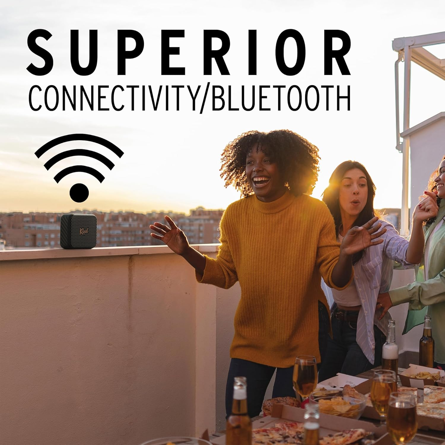 Klipsch Austin, Portable Bluetooth Speaker, 1.5" Full Range Driver, IP67 Dust and Waterproof Rating, 12 Hours of Playtime for a Premium Live Concert Experience, Black image number 5