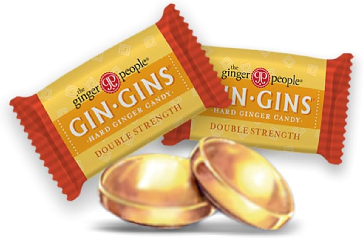 GIN GINS Double Strength Ginger Hard Candy &ndash; Natural Ginger Candy by the Ginger People &ndash; Individually Wrapped Healthy Candy &ndash; Double Strength Flavor &ndash; Large 1 Lb Bag (16Oz) &ndash; Pack of 1 image number 5
