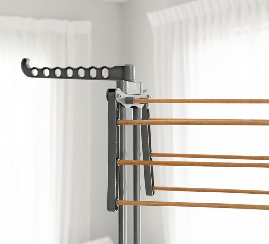 Seymour'S 3-Tier Foldable Airer with Hanger Racks &ndash; Compact Clothes Drying Rack for Indoor Use, Ideal for Efficient Drying and Organisation