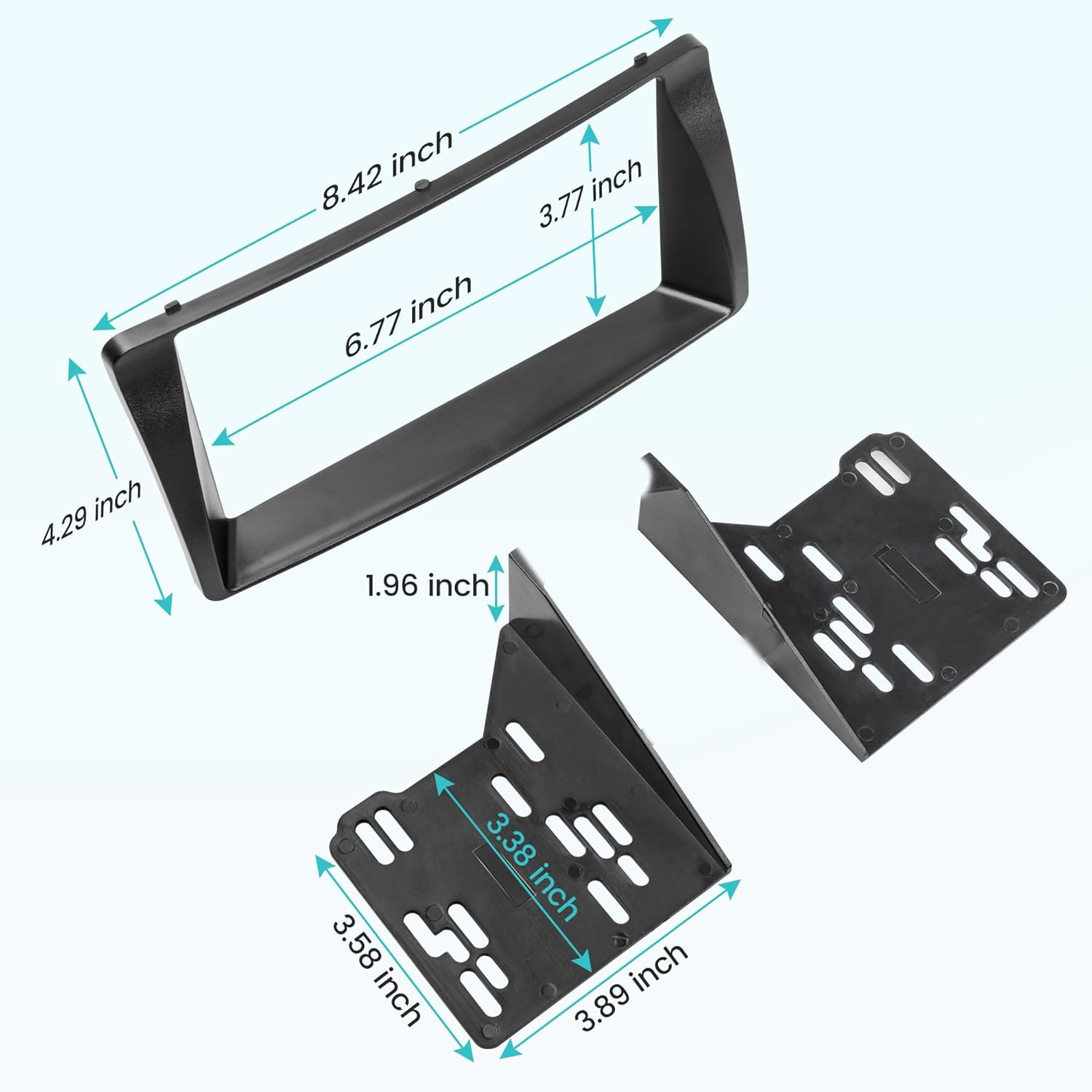 Nuith Double DIN Aftermarket Radio Installation Dash Kit for 2003-2008 Toyota Corolla Radio Dash Stereo Mounting Installation Trim Bezel Bracket Kits image number 1