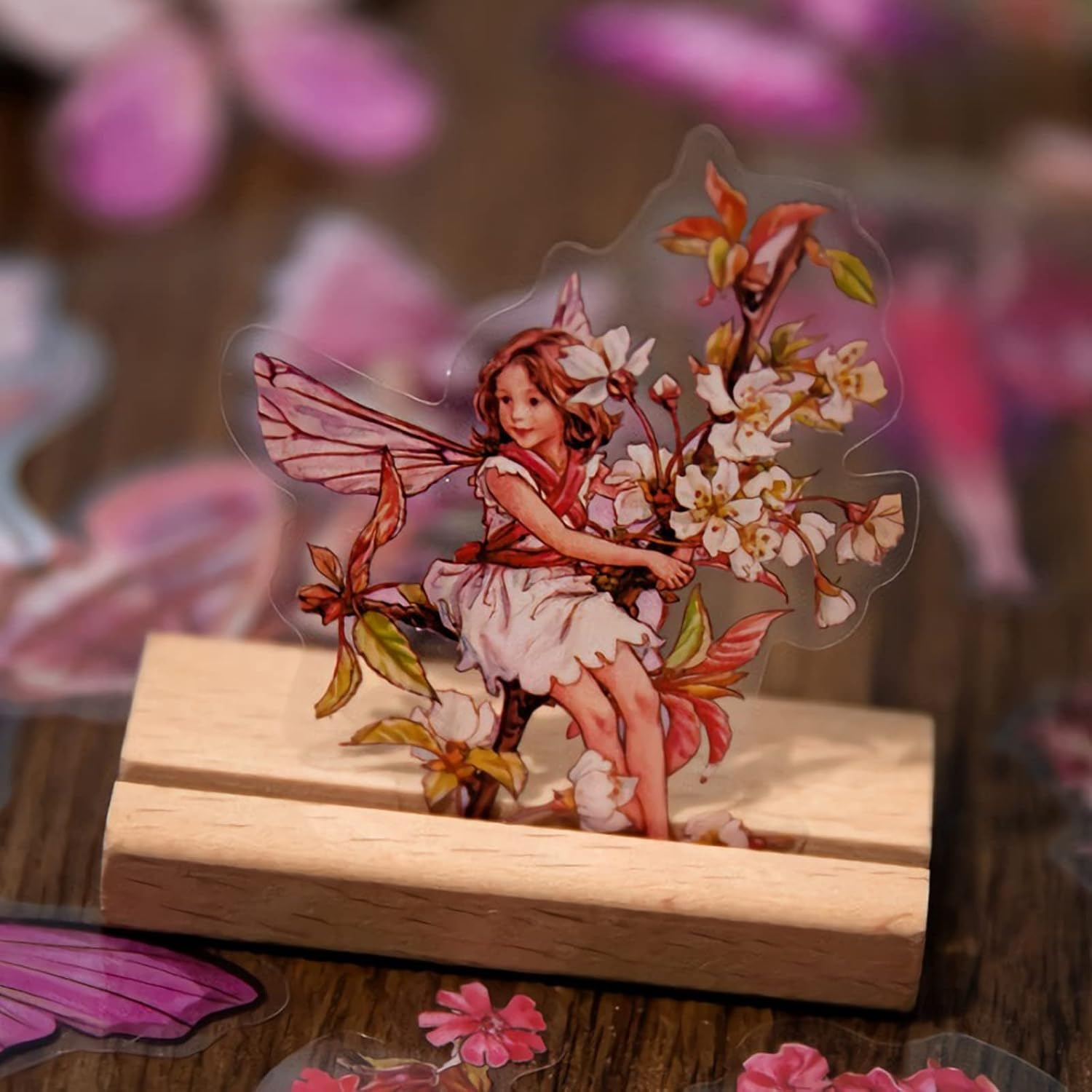 Aesthetic Fairy Journaling Scrapbook Stickers, 40Pcs Waterproof Transparent PET Junk Journal Decals, Scrapbooking Supplies Kit for Laptop, Phone Case, Water Bottle DIY Decoration image number 2