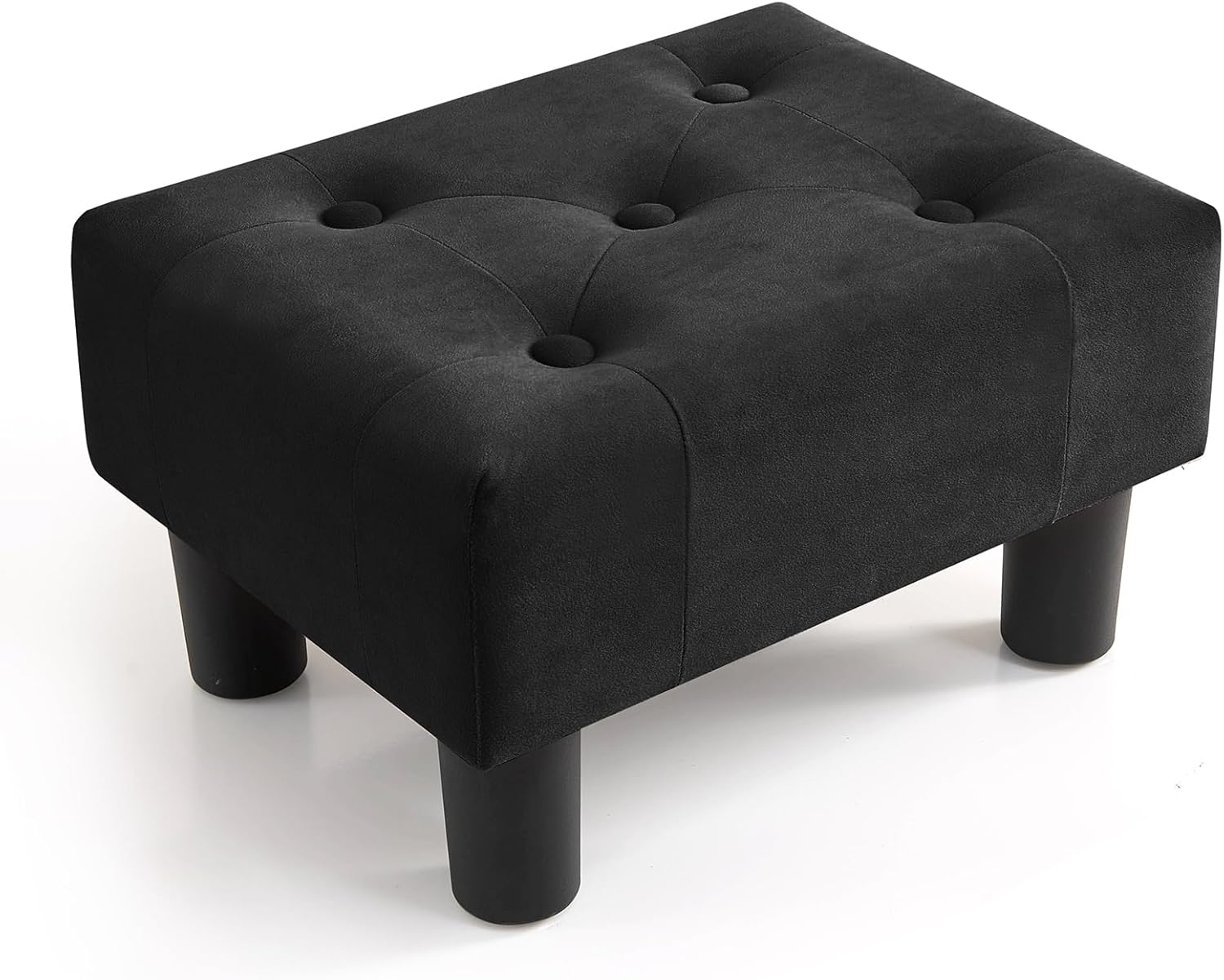 BRIAN & DANY Small Foot Stool Ottoman, Footstool with Legs, Foot Rest for Living Room, Bedroom and Office, Grey