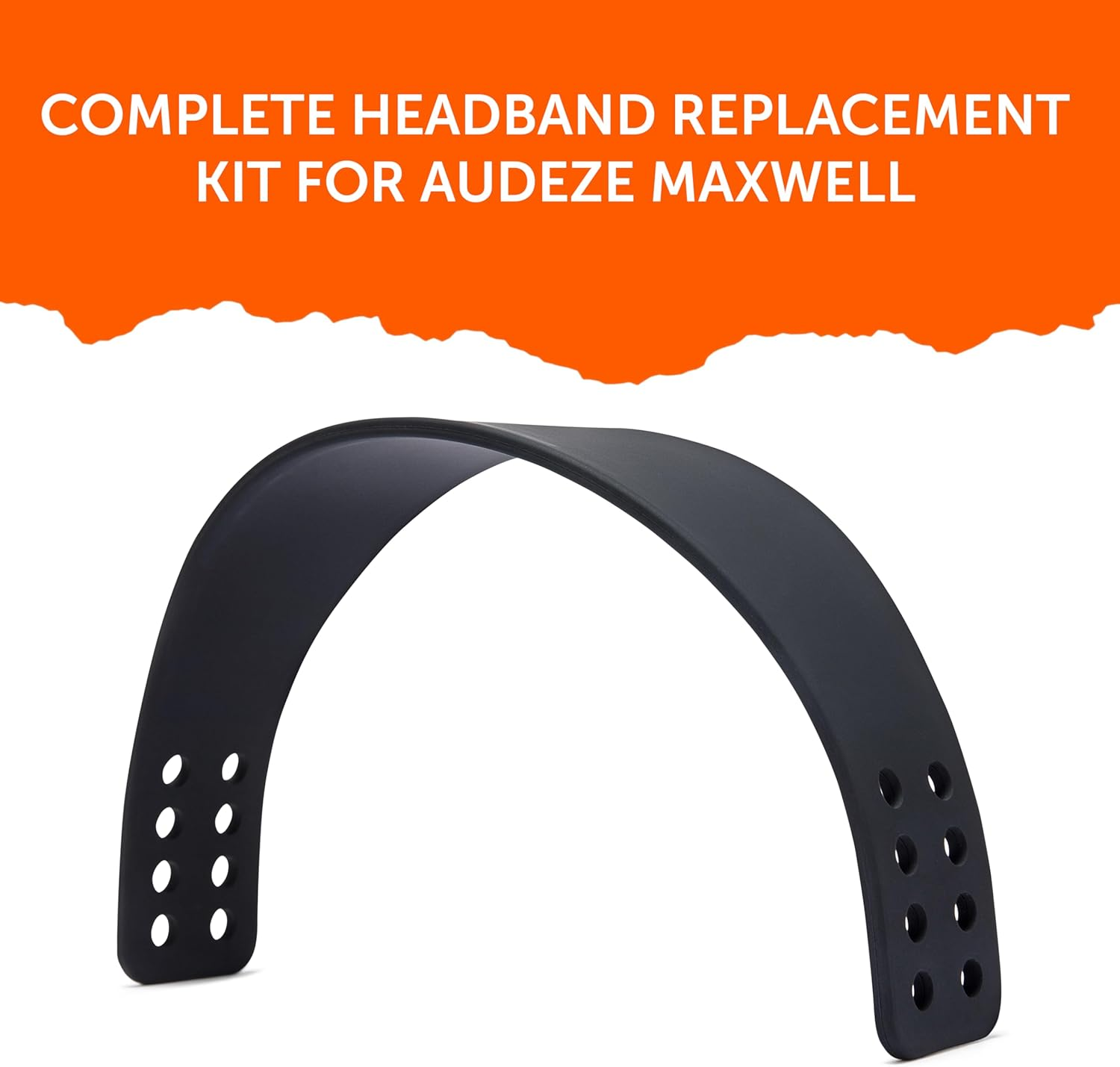 WC Headbandz Maxwell - Upgraded Silicone Headband for Audeze Maxwell 1 and 2 by Wicked Cushions - Enhanced Flexibility, Comfort, and Style with Matching Earpad Designs | Black - Black image number 5