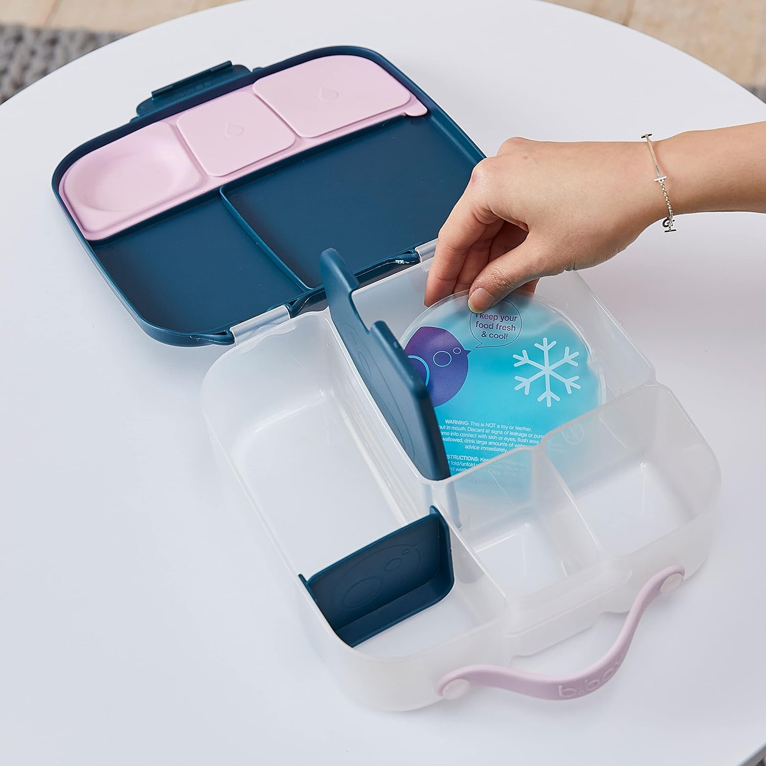 B.Box Gel Cooler, Twin Pack - Silicone Pouch or Bag - 13Cm X 13Cm X 1Cm - Insulated - Dishwasher Safe - Freezer Safe - Basic - Food Container image number 3