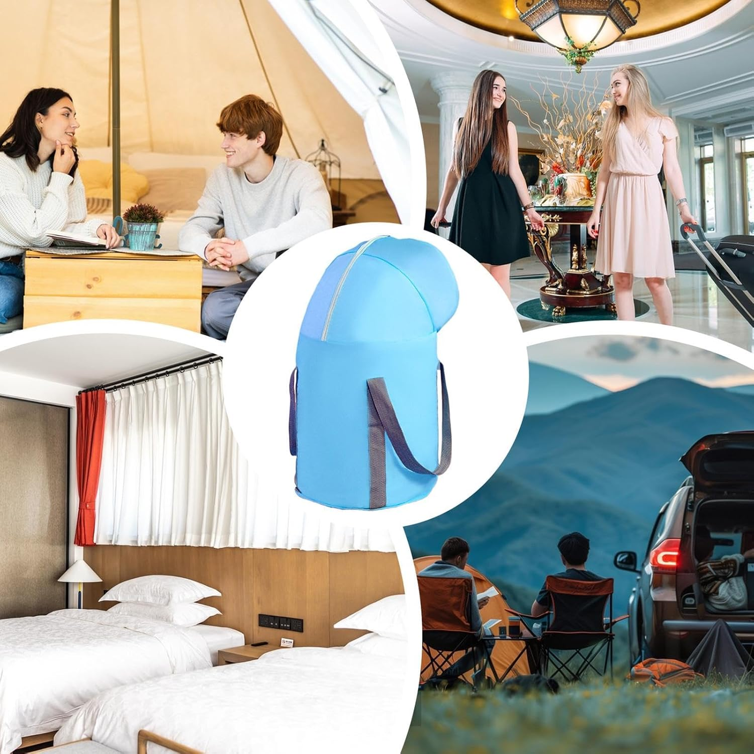 Foot Bath Soaking Bag,Foot Wash Bag Foot Bath Basin with Knee Cover | Portable Foot Spa Bucket, Foot Spa Tub Bag for Laundry, Travel, Camping