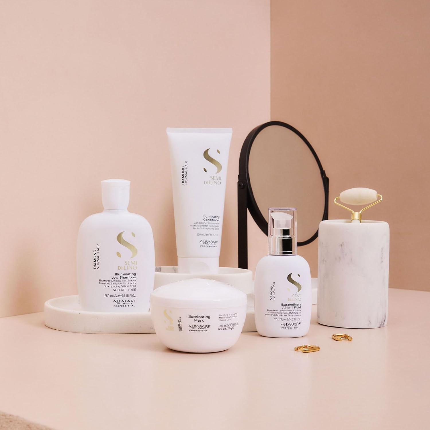 Alfaparf Milano Semi Di Lino Diamond Illuminating Conditioner - Color Safe - Detangles and Adds Gloss - Citrus, Floral, Woody, Musk Scent - 6.76 Oz image number 6