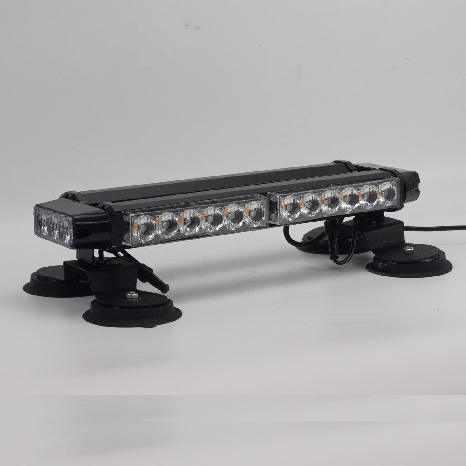 Esoldnic LED Strobe Flashing Light Bar, 30 Leds Double Side Amber Beracon Light Bar, Magnetic Emergency Hazard Flashing Beacon with Magnetic Mounts for Snow Plow Truck Construction Vehicle (12-24V) image number 5