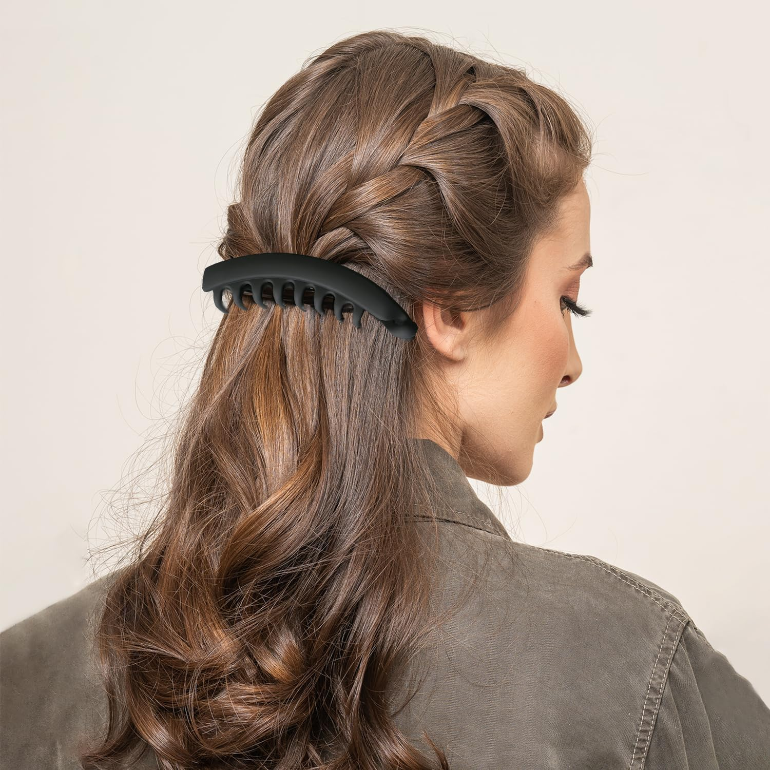 GIKPAX 6 Large Banana Hair Clips, Banana Clip with Strong Hold, 5 Inches, Hair Clips for Thick Hair, French Hair Accessory for Girls and Women image number 6