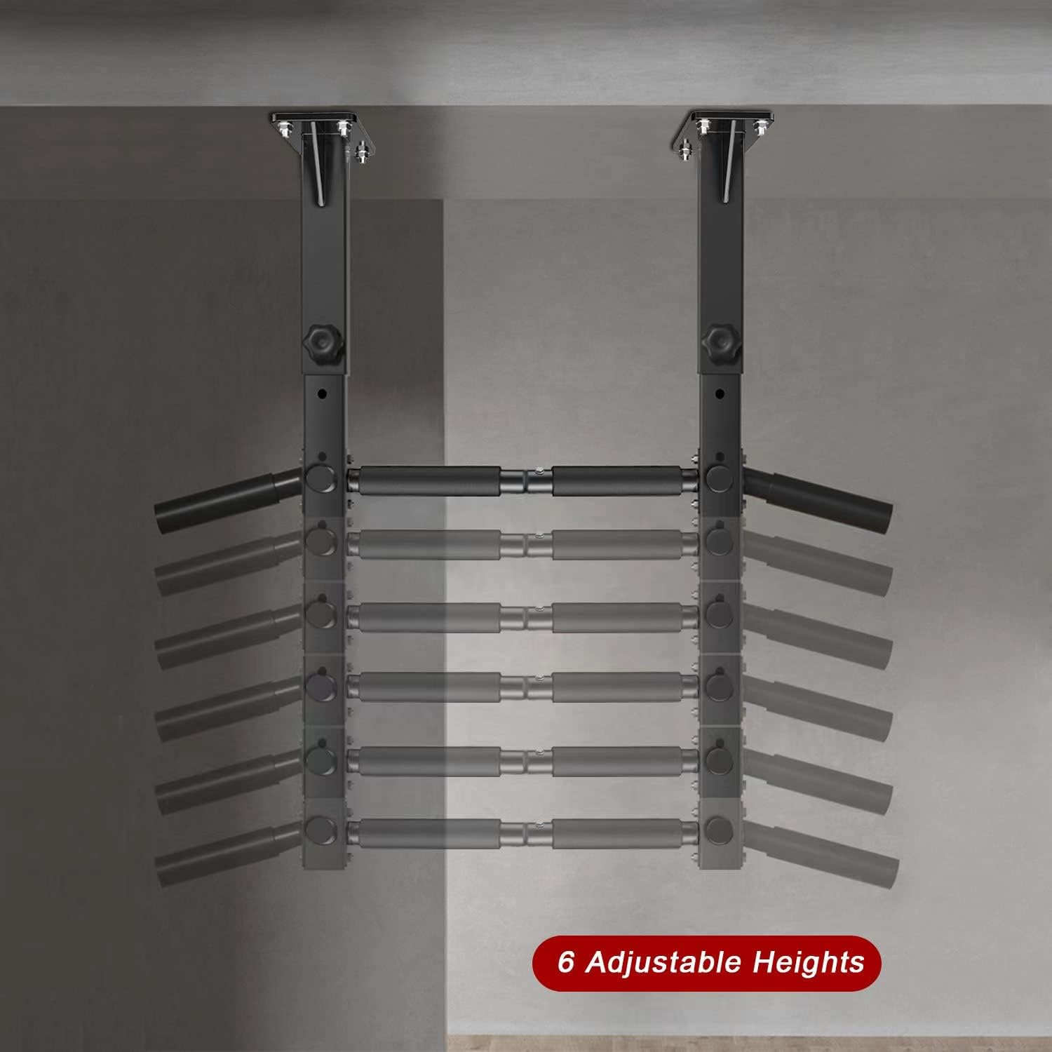 Cometofit Ceiling Mount Pull-Up Bars (Black2) image number 5